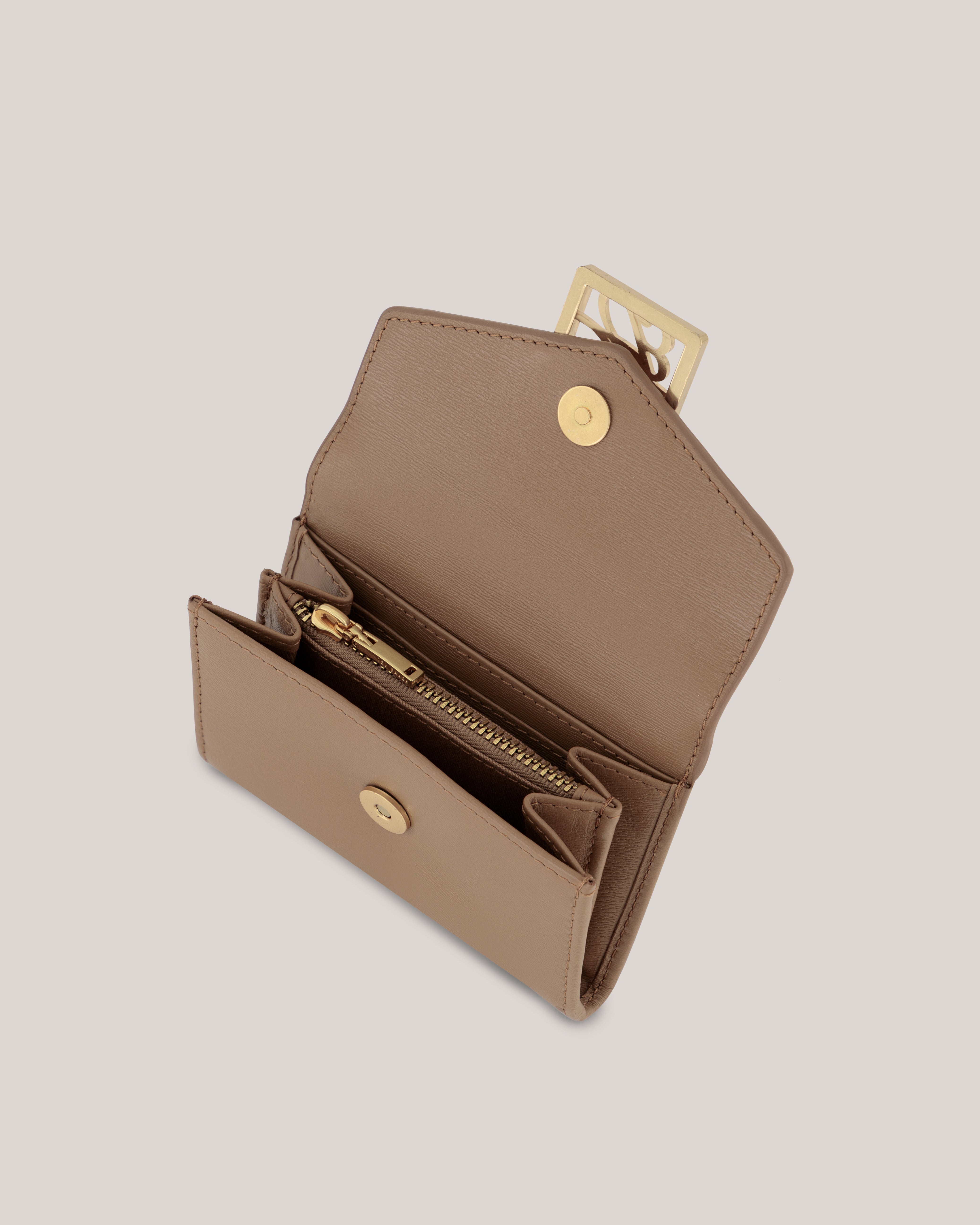 Anilisa Tb Detail Small Leather Purse Brown