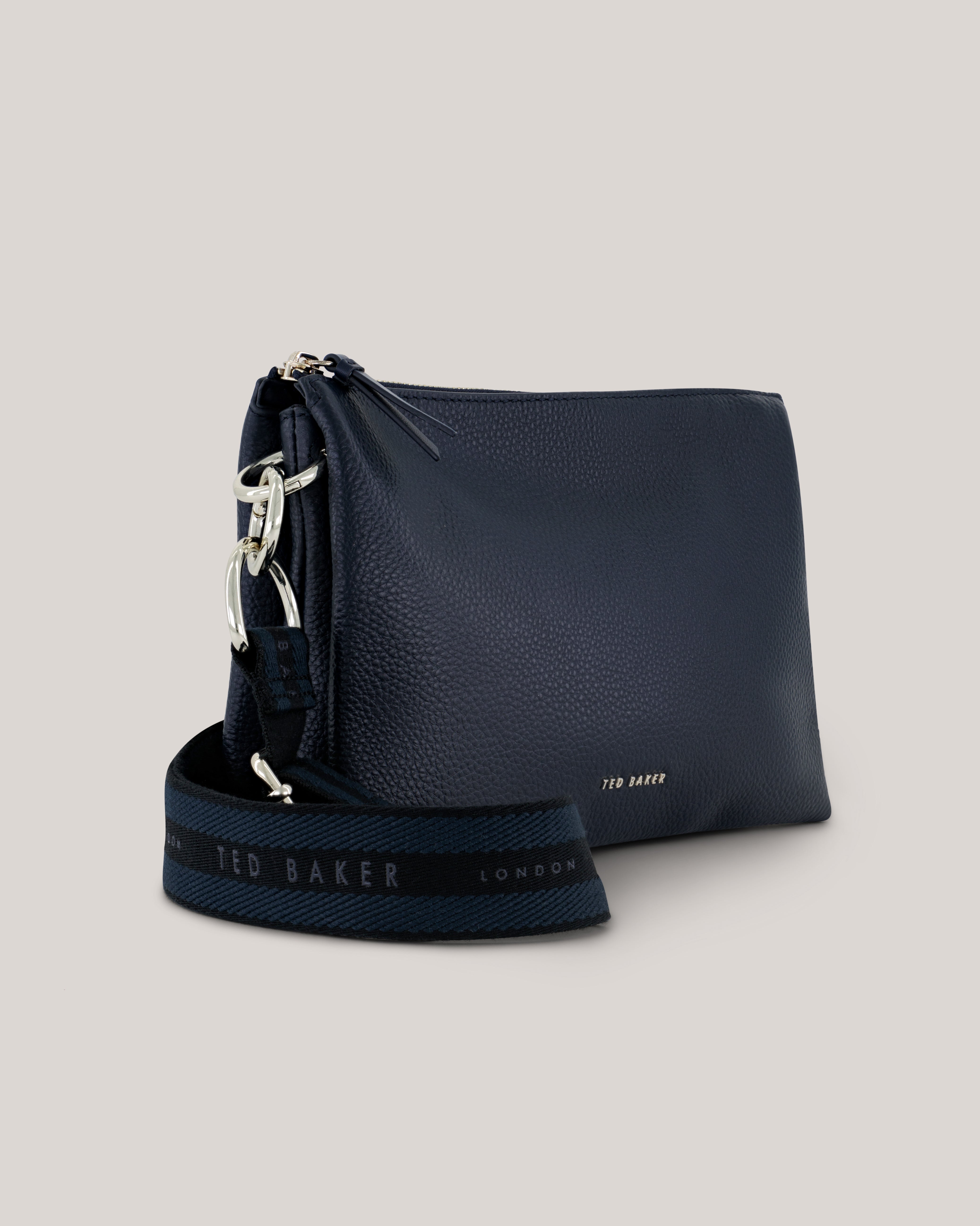 Darceyy Branded Webbing Crossbody Bag Dk-Blue