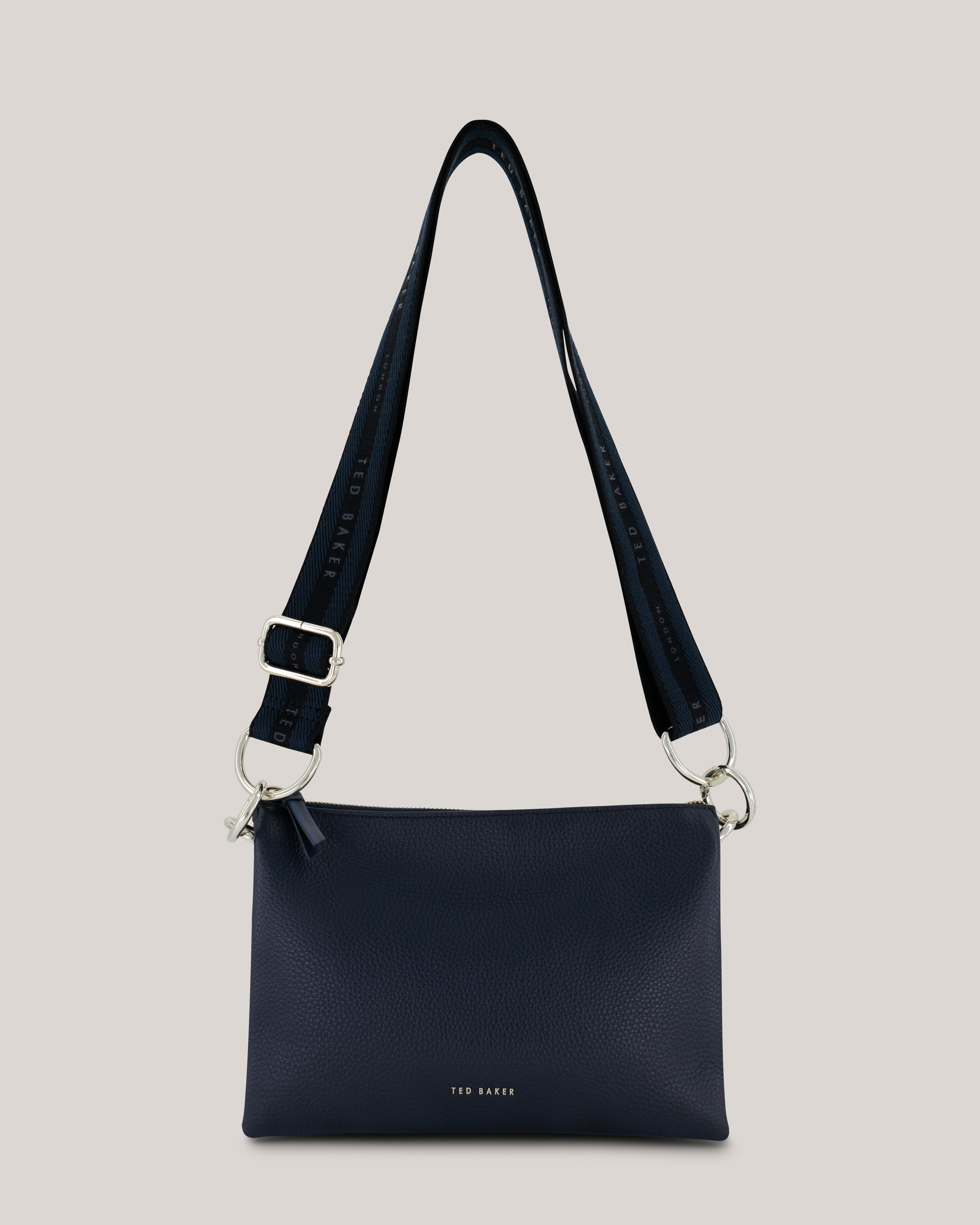Darceyy Branded Webbing Crossbody Bag Dk-Blue