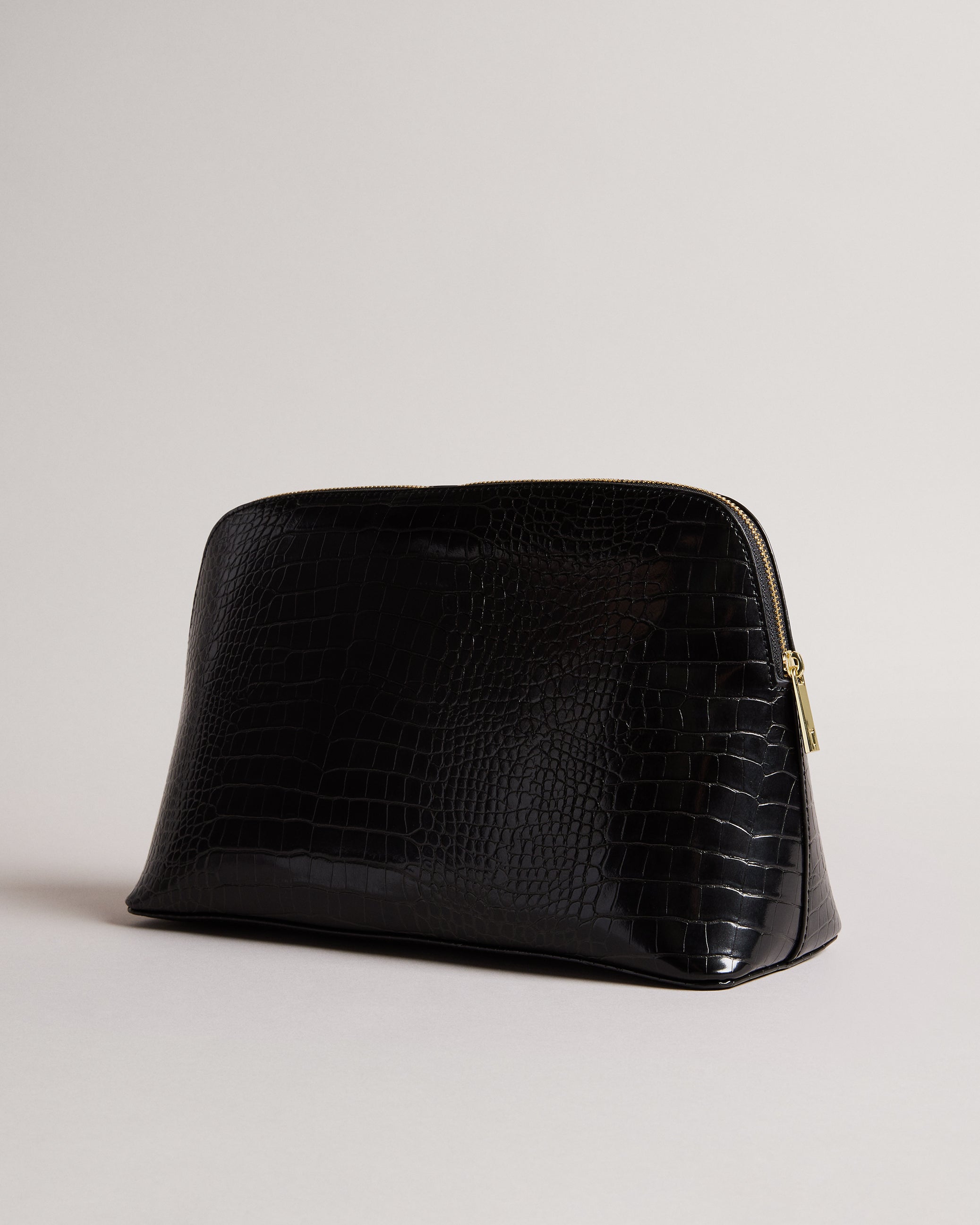 Crocana Croc Effect Washbag Jet-Black