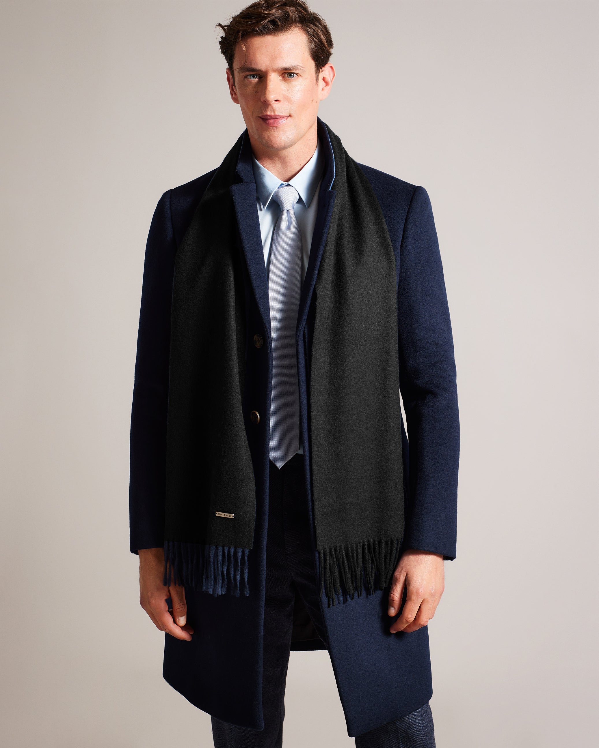 Stevenn Woollen Scarf Black