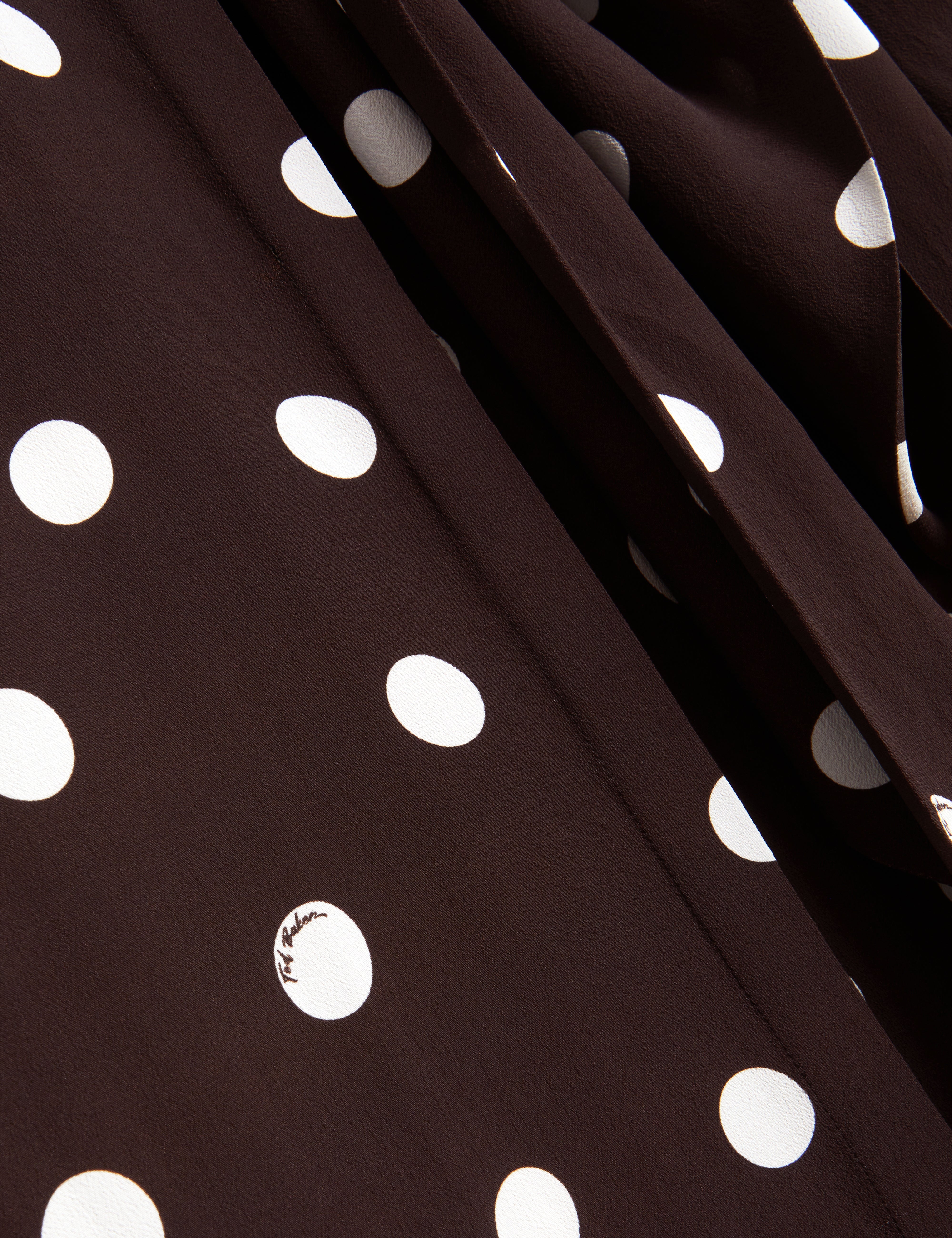 Elnie Scarf Detail Midi Dress Dk-Brown