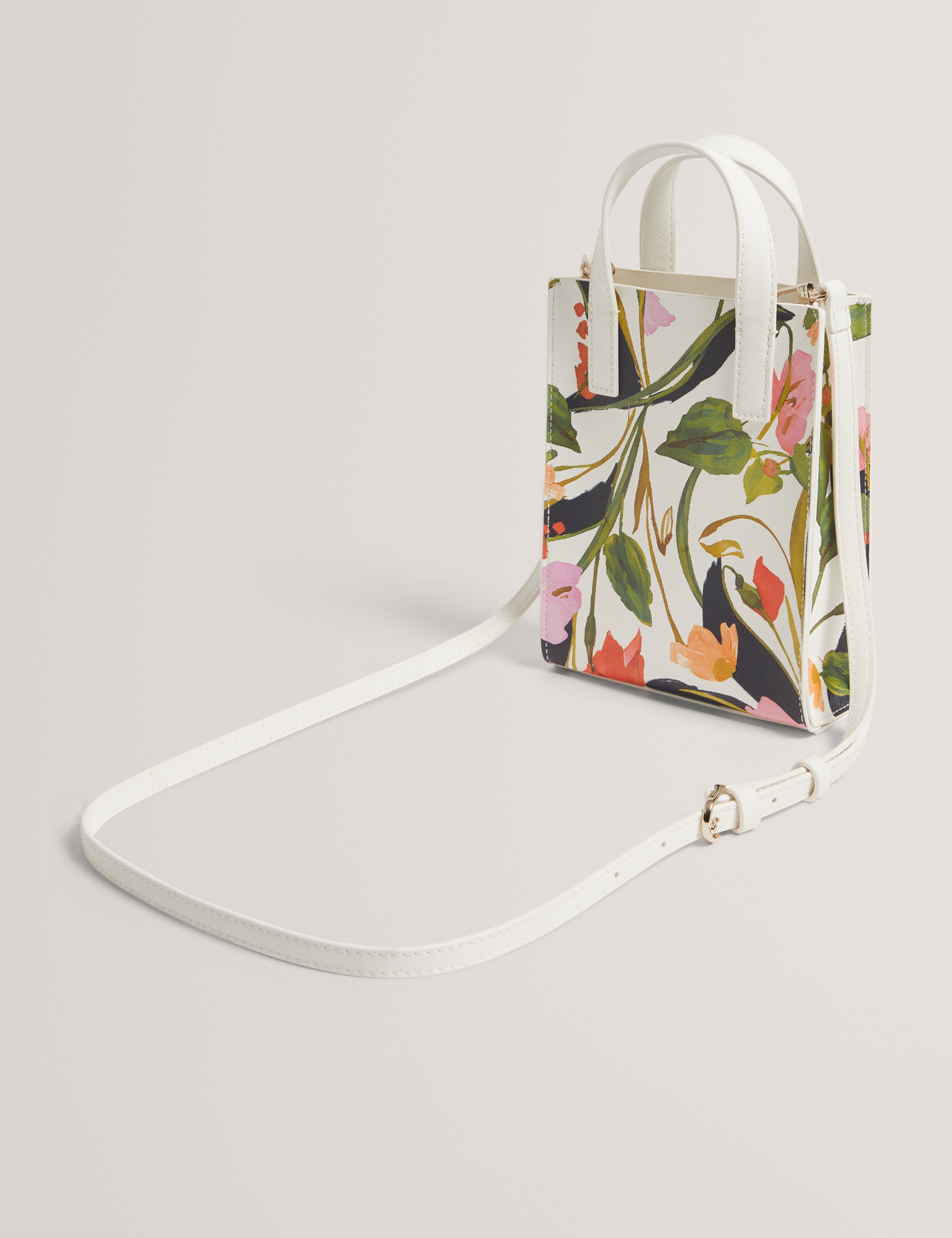 Floweia Floral Printed Mini Icon Bag Cream
