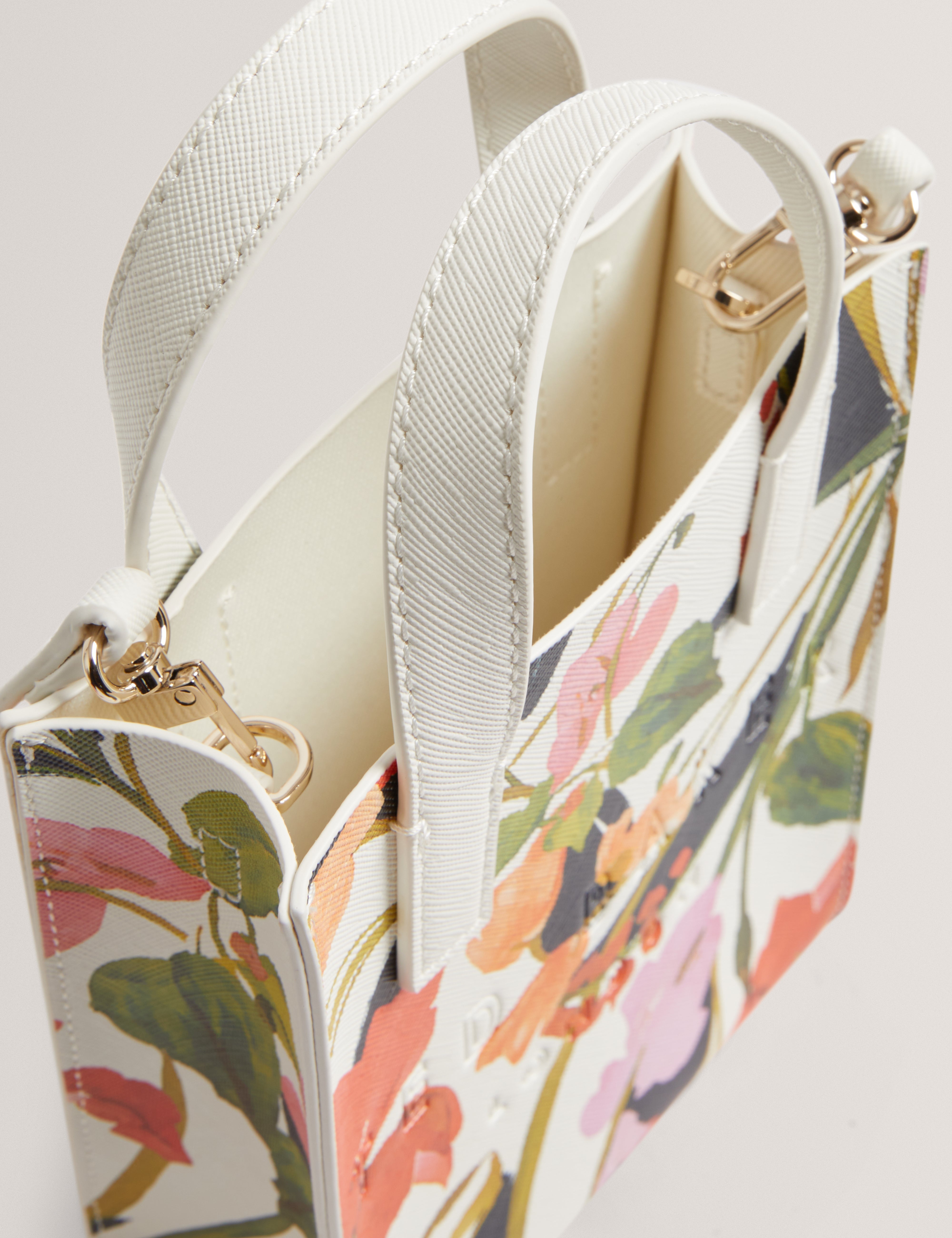 Floweia Floral Printed Mini Icon Bag Cream