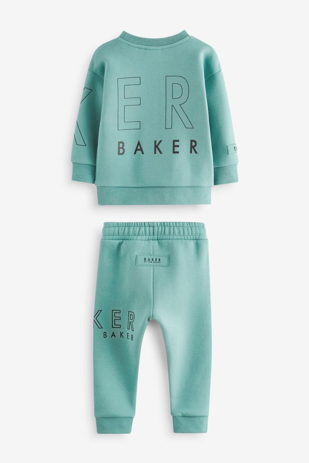 Letter Sweatshirt And Joggers Set Green