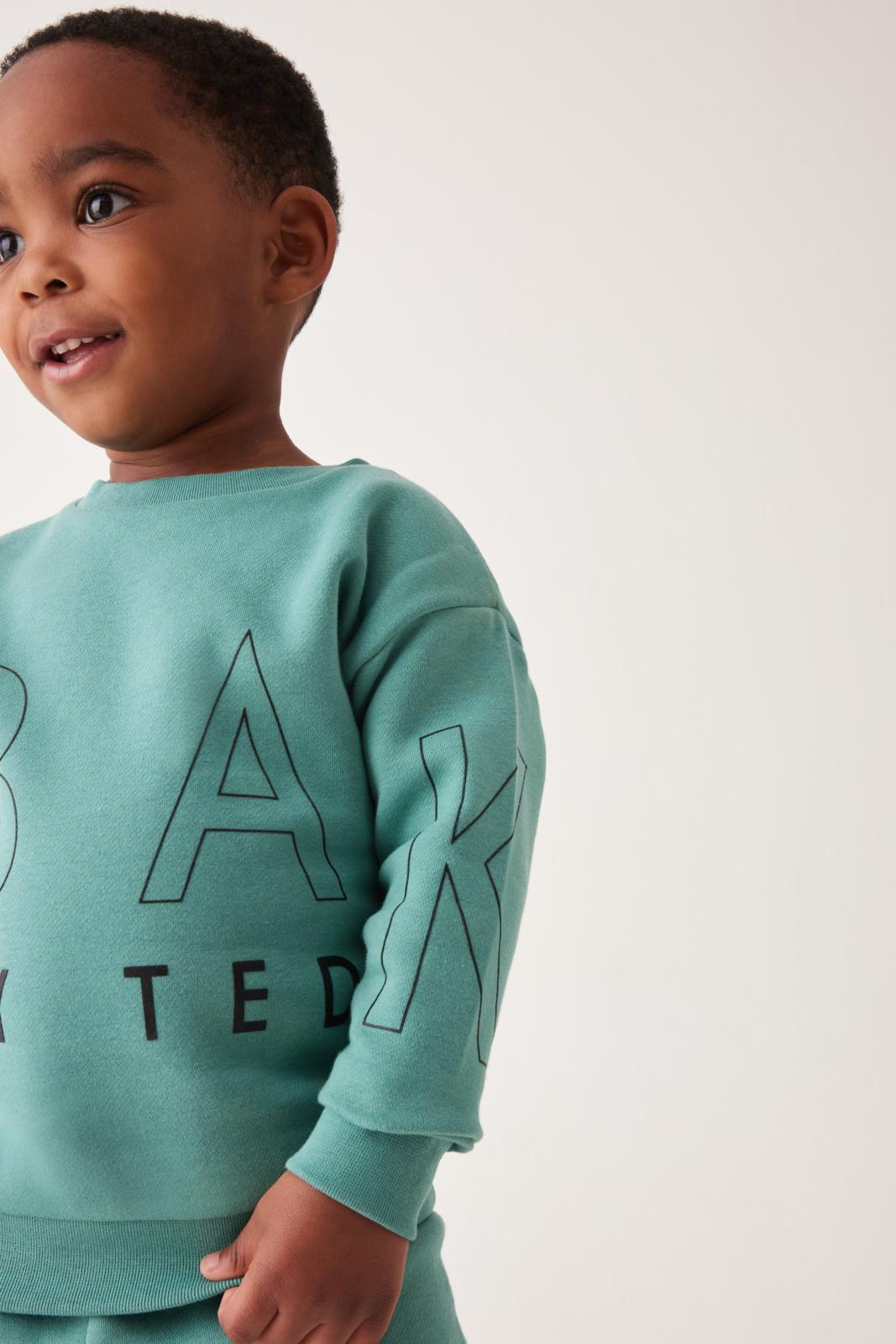 Letter Sweatshirt And Joggers Set Green