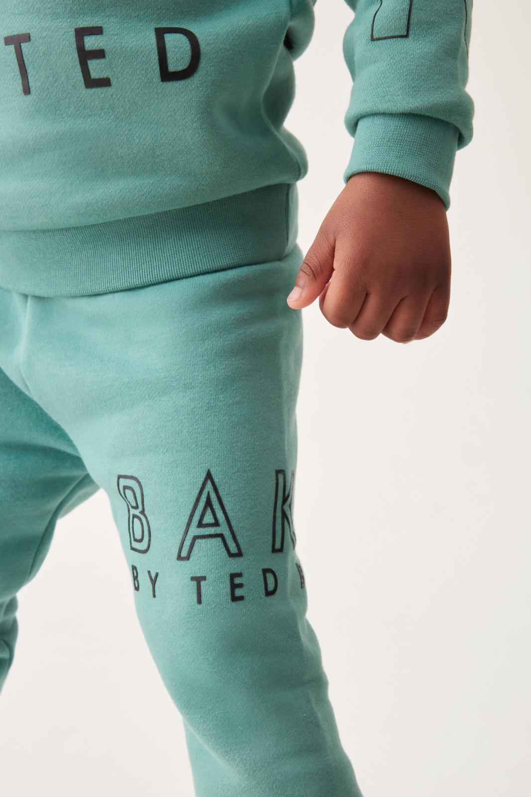 Letter Sweatshirt And Joggers Set Green