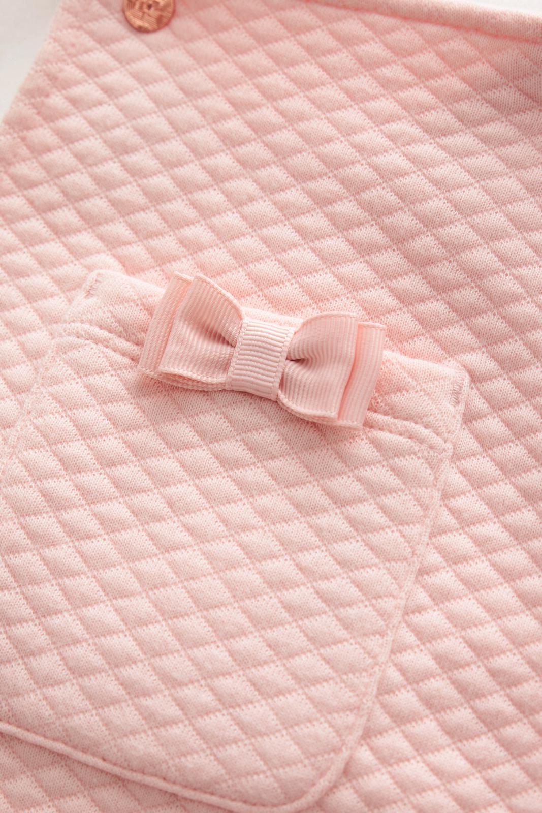 2 Piece Quilted Romper Set Pink