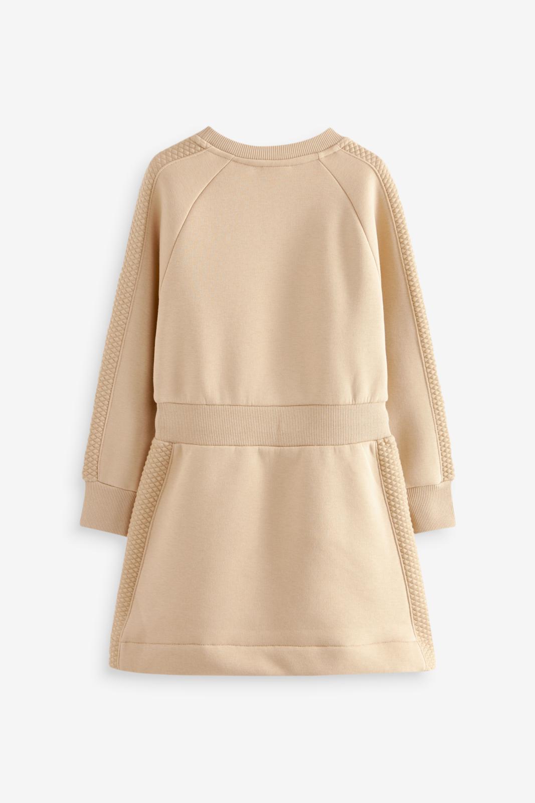 Quilted Sweat Dress Stone
