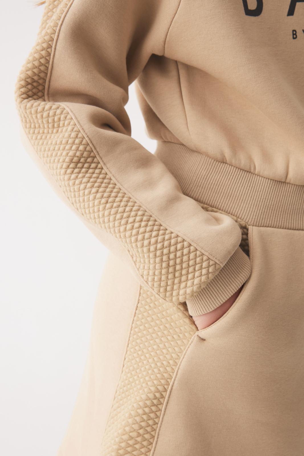 Quilted Sweat Dress Stone