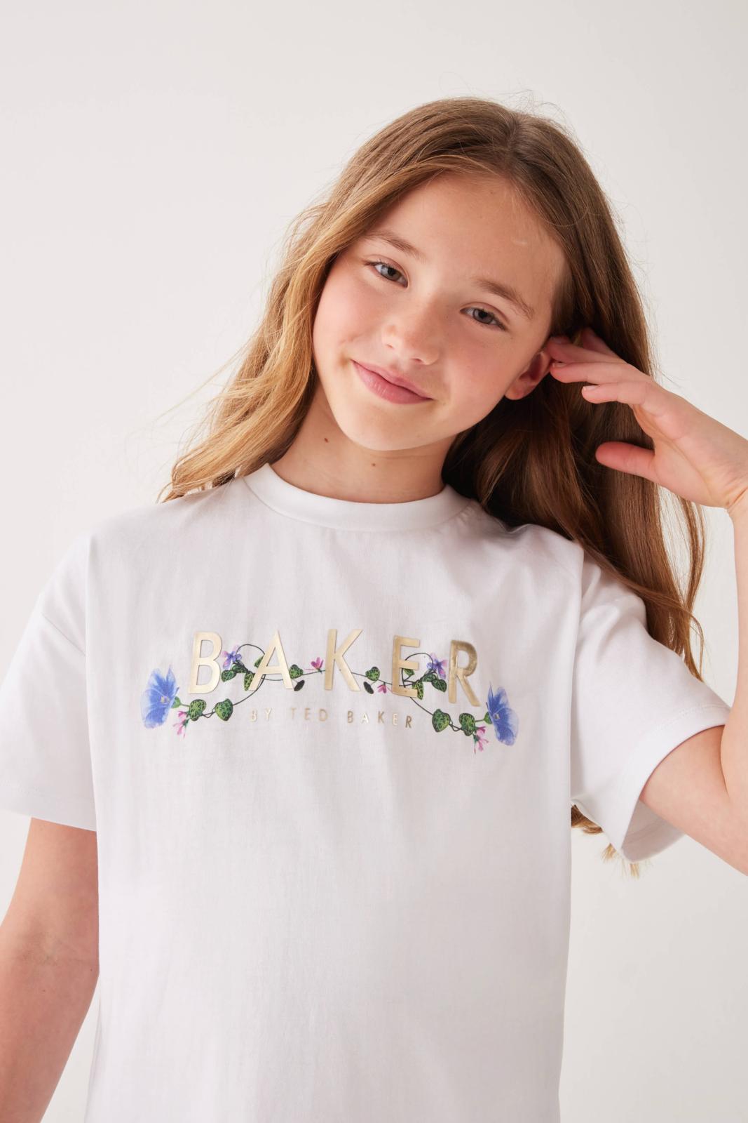 Floral Graphic T-Shirt and Leggings Navy