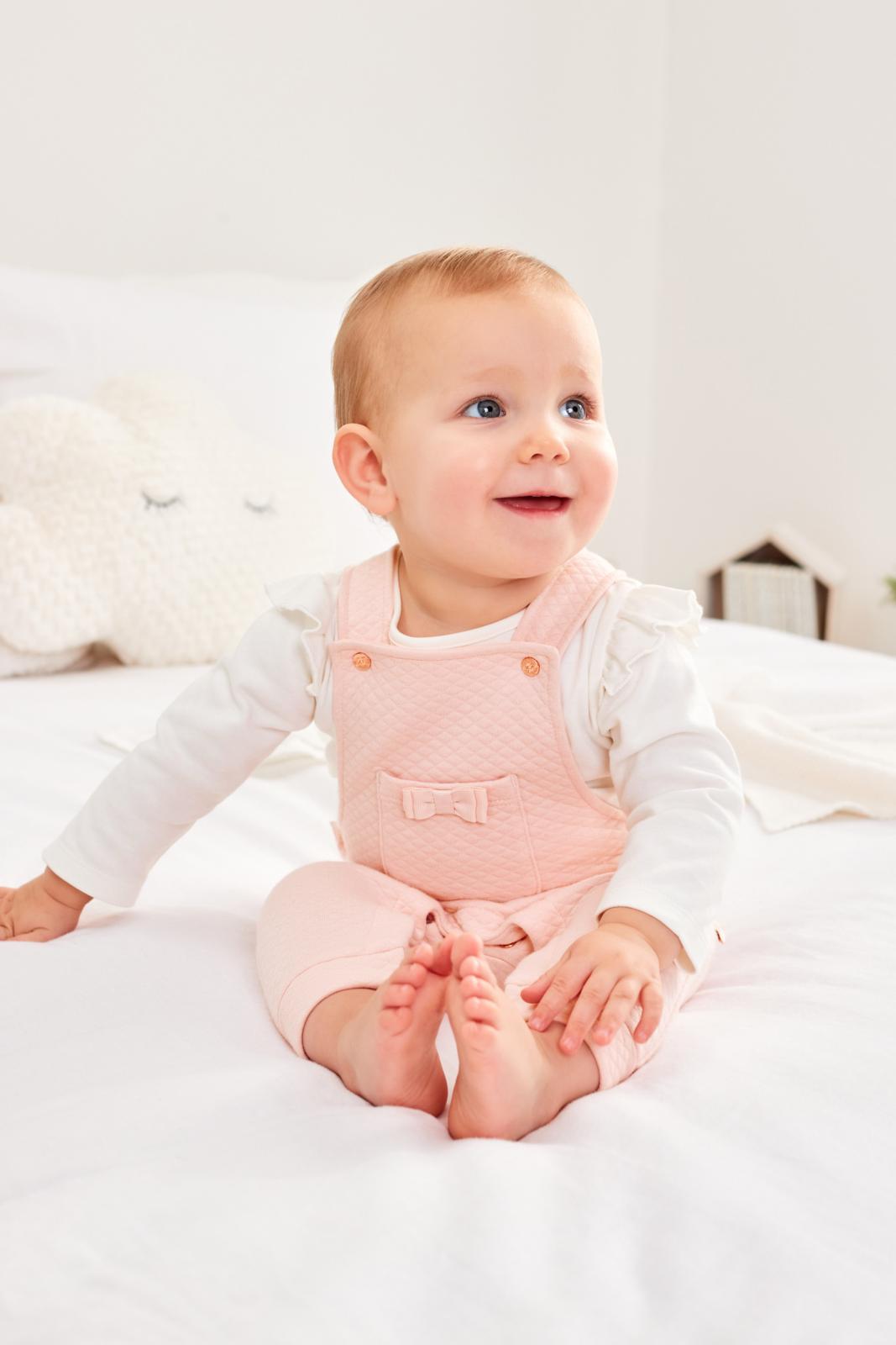 2 Piece Quilted Romper Set Pink