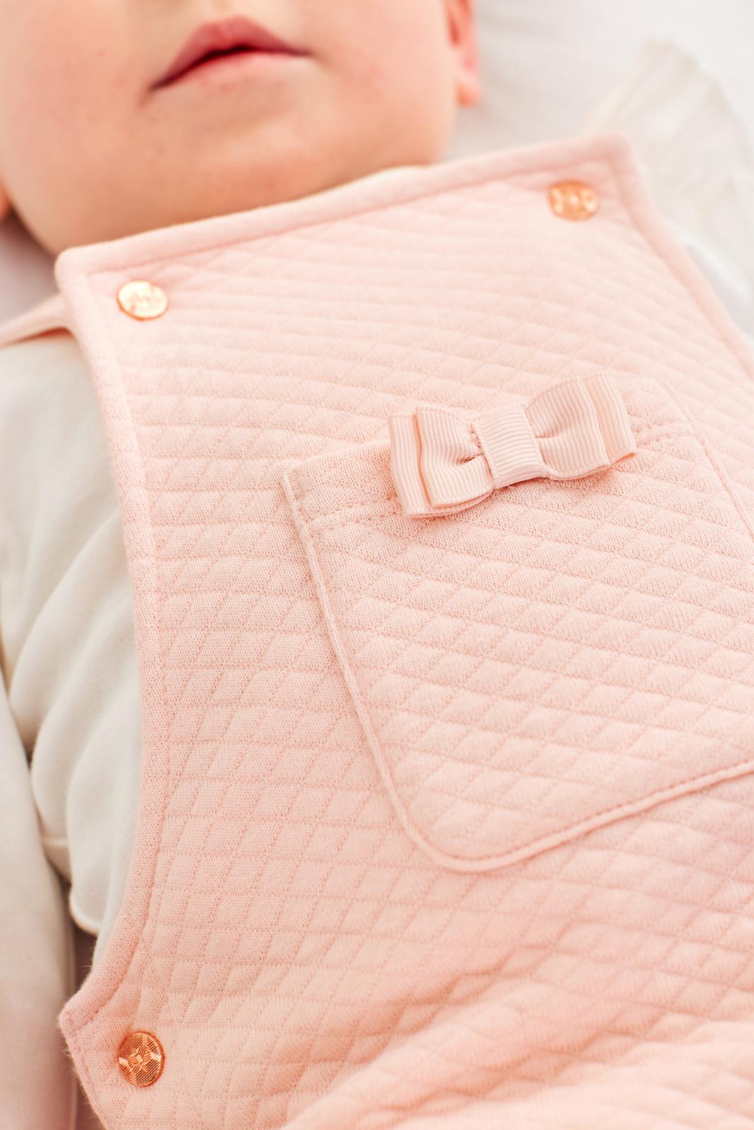 2 Piece Quilted Romper Set Pink