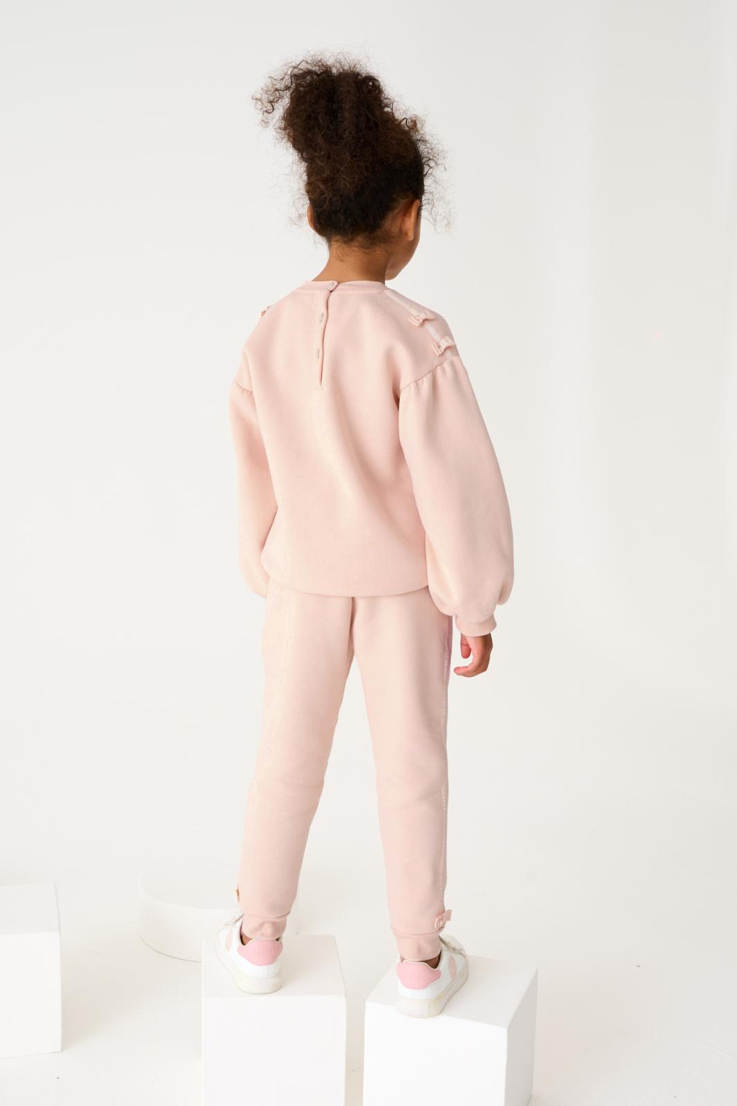 Bow Sweater And Joggers Set Pink