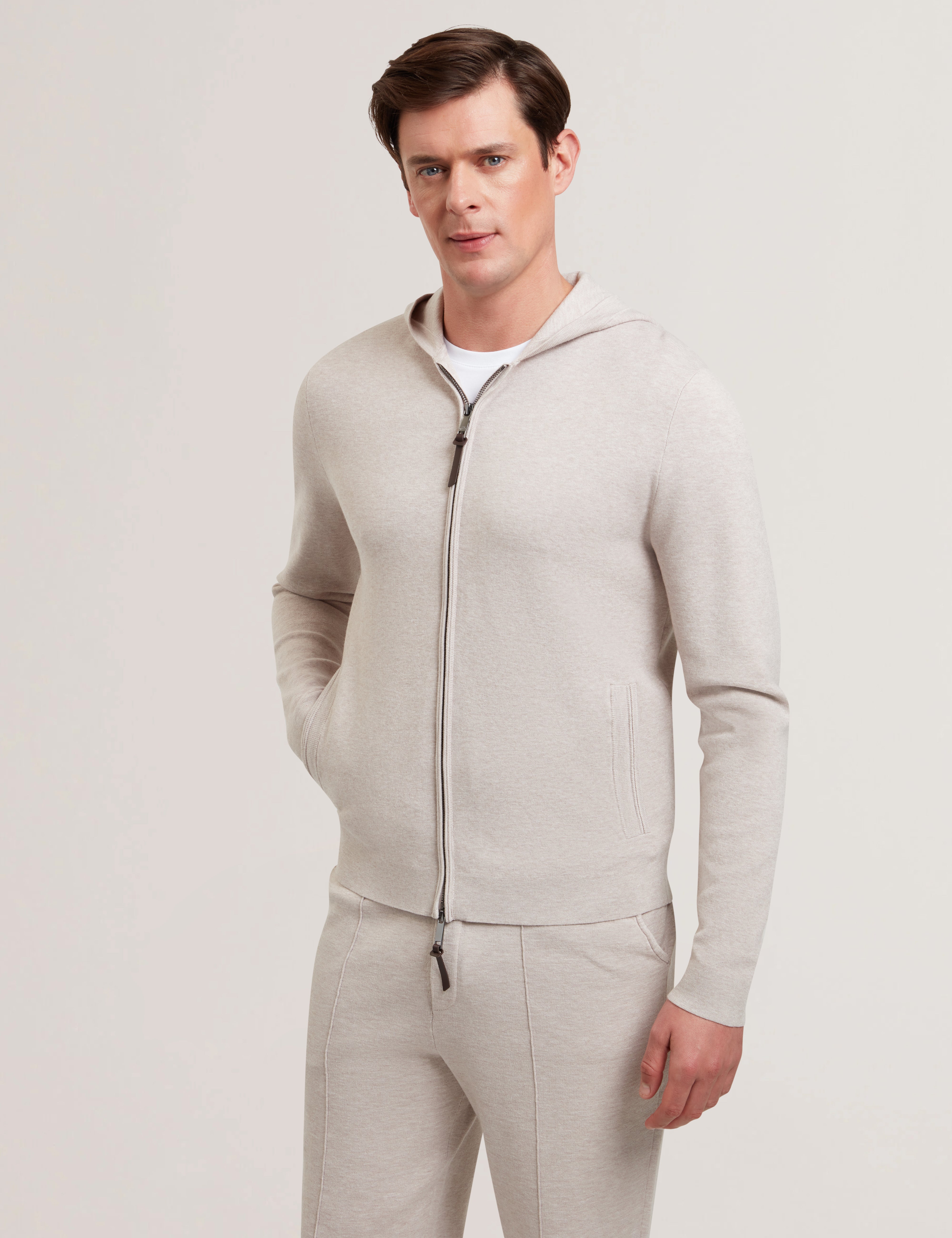 Harldab Knitted Tapered Fit Jogger Natural