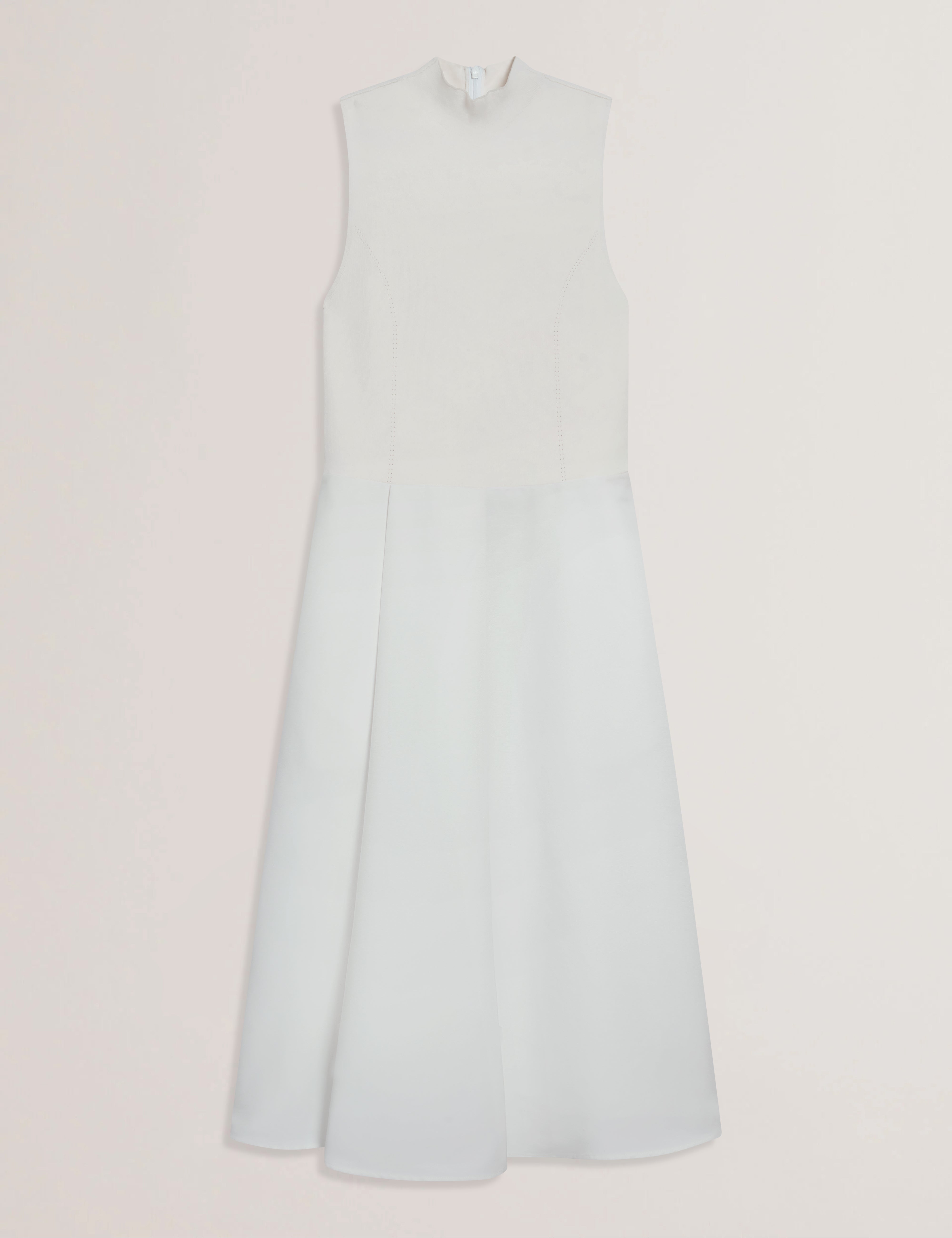 Indivi Mockable Midi Dress With High Ivory