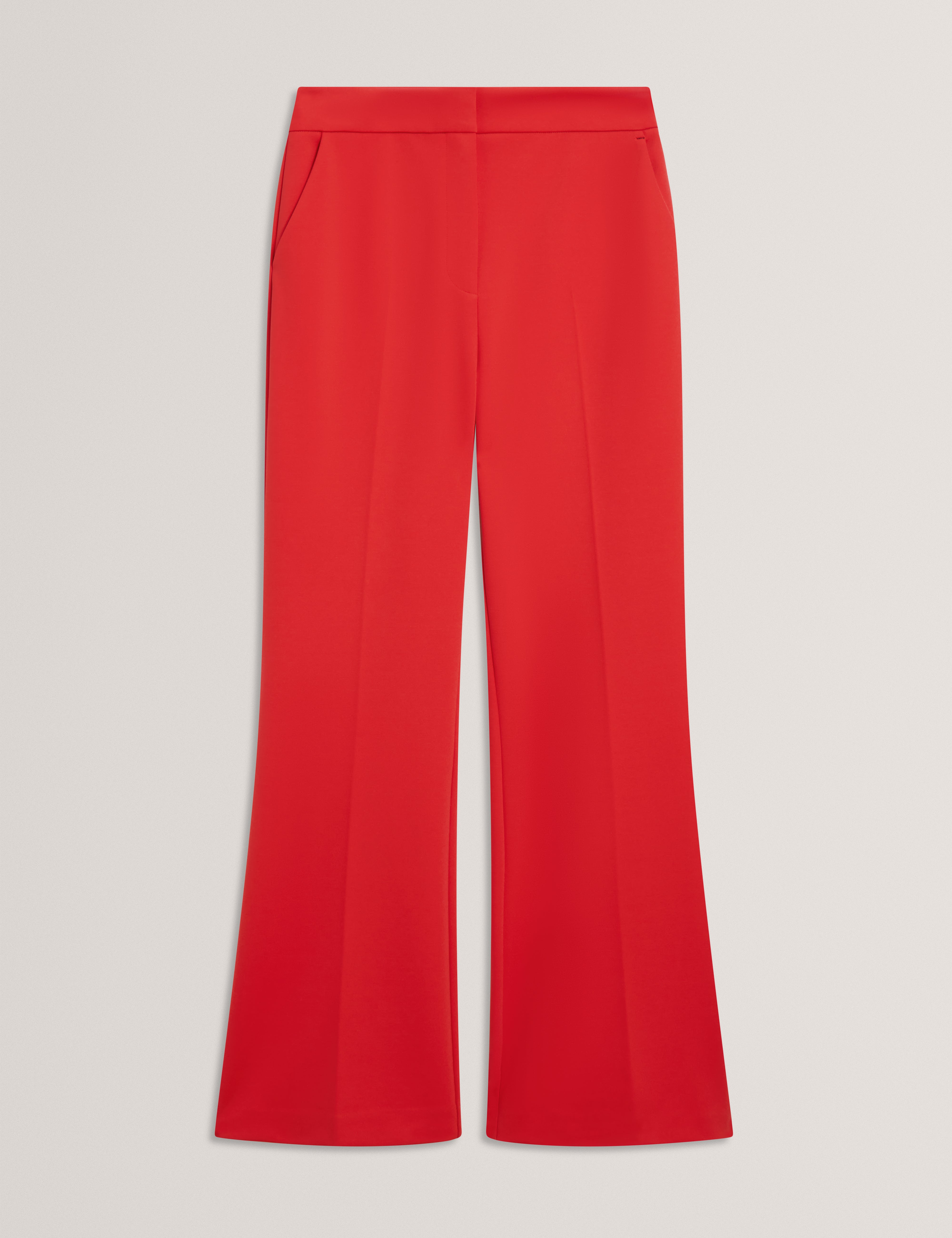 Indriv High Waisted Flare Trouser Red