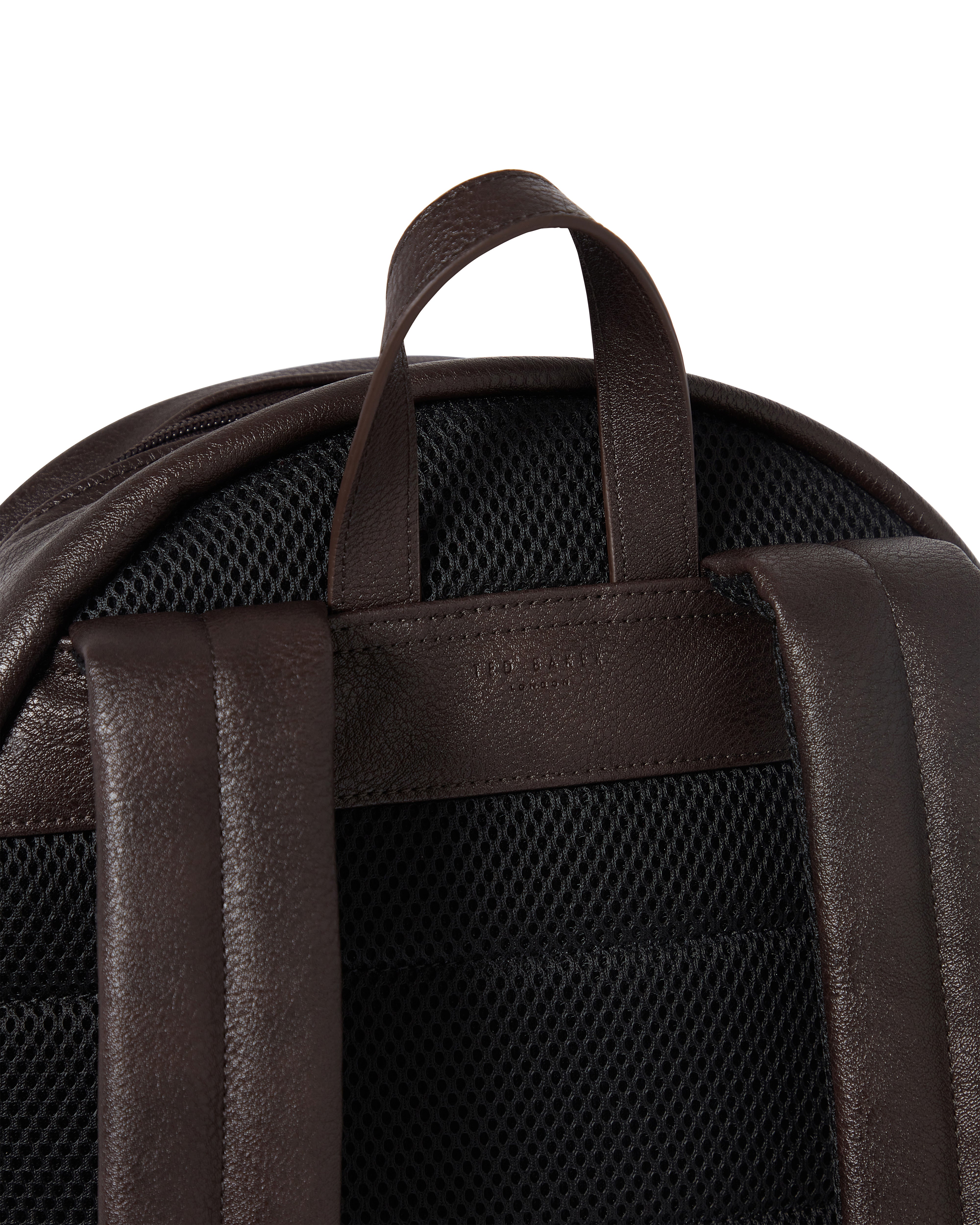Keviin Stripe Pu Backpack Brn-Choc