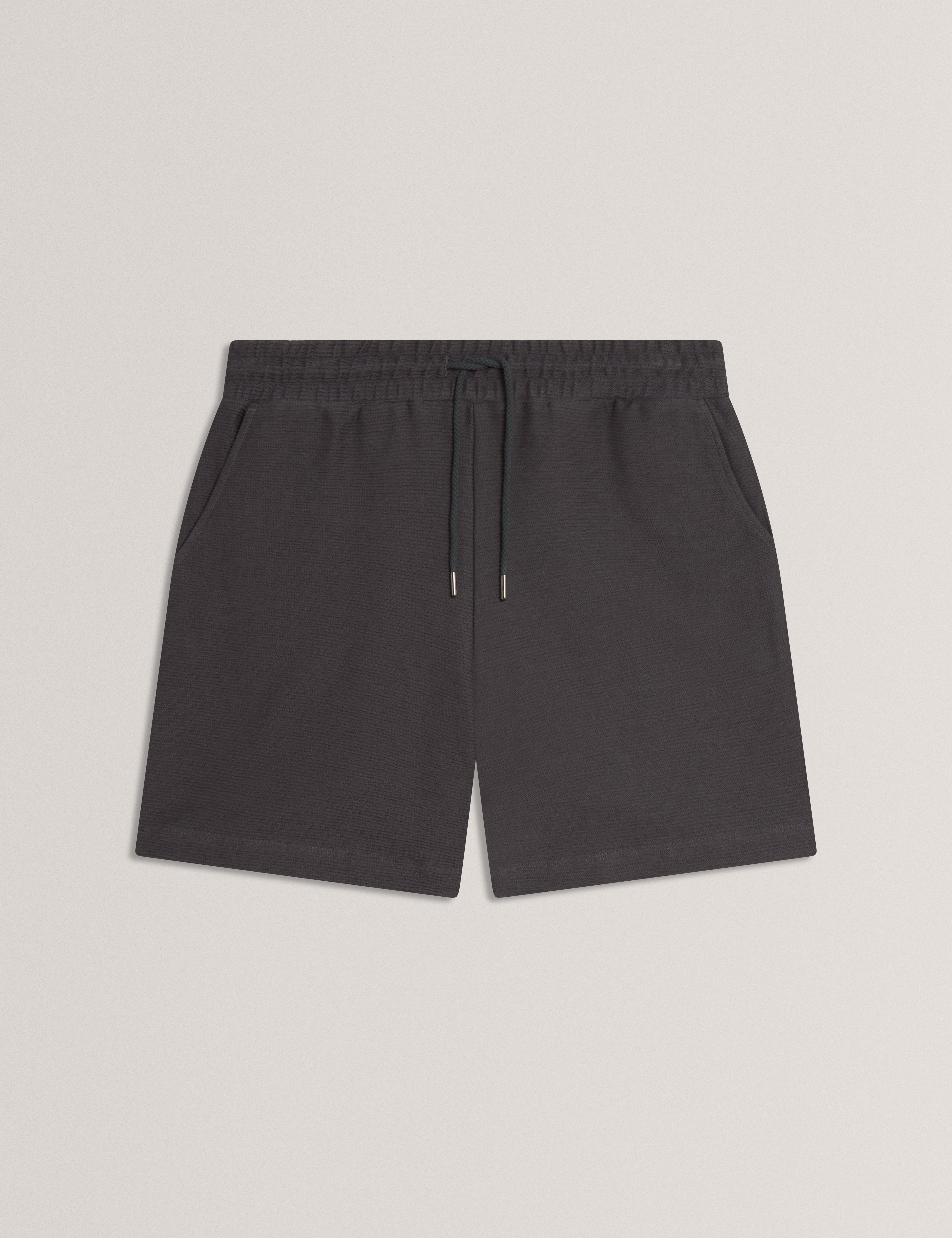 لاديسلو شورت قطني برباط لون رمادي داكن