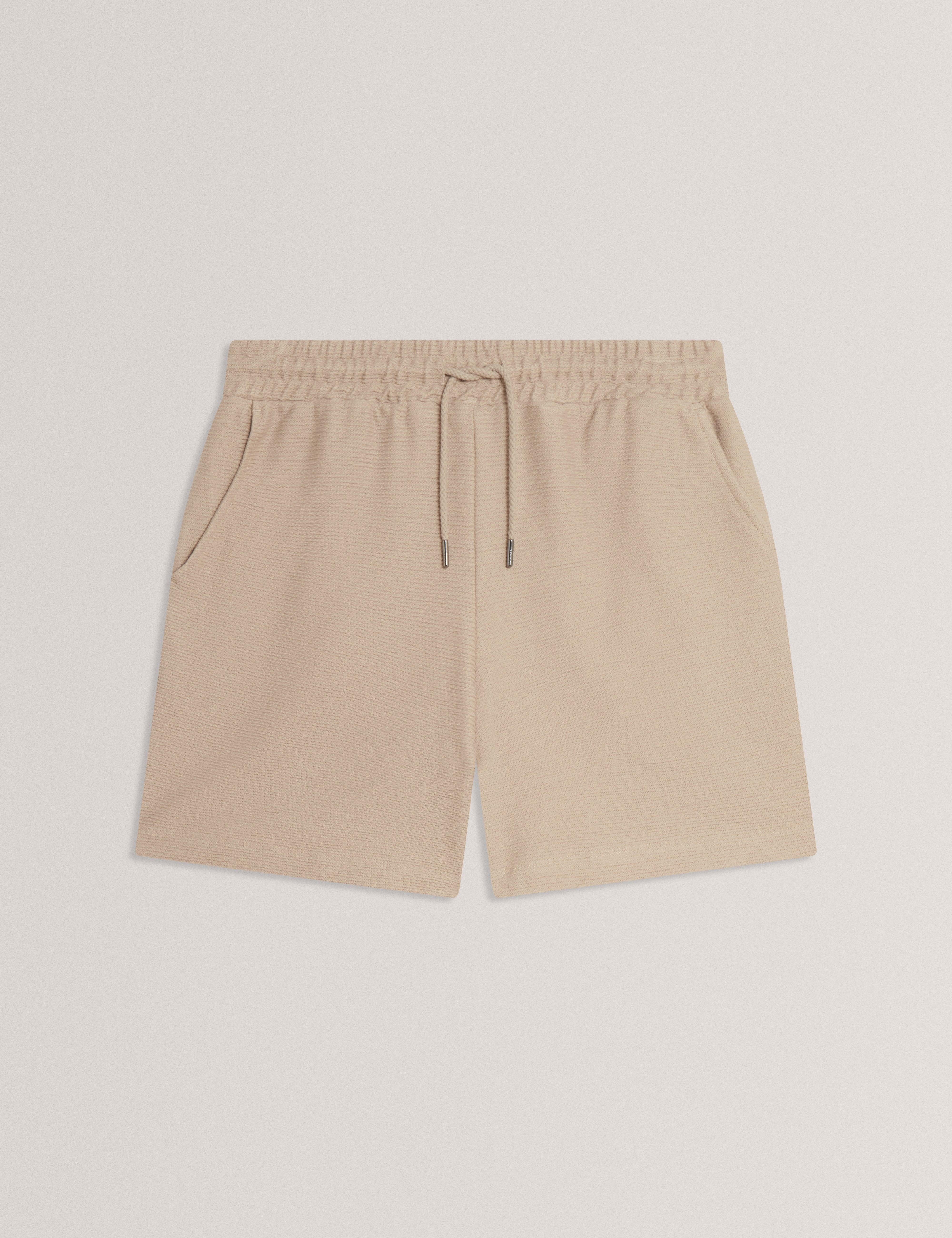 شورت لاديسلو قطني عادي برباط، لون بني رمادي