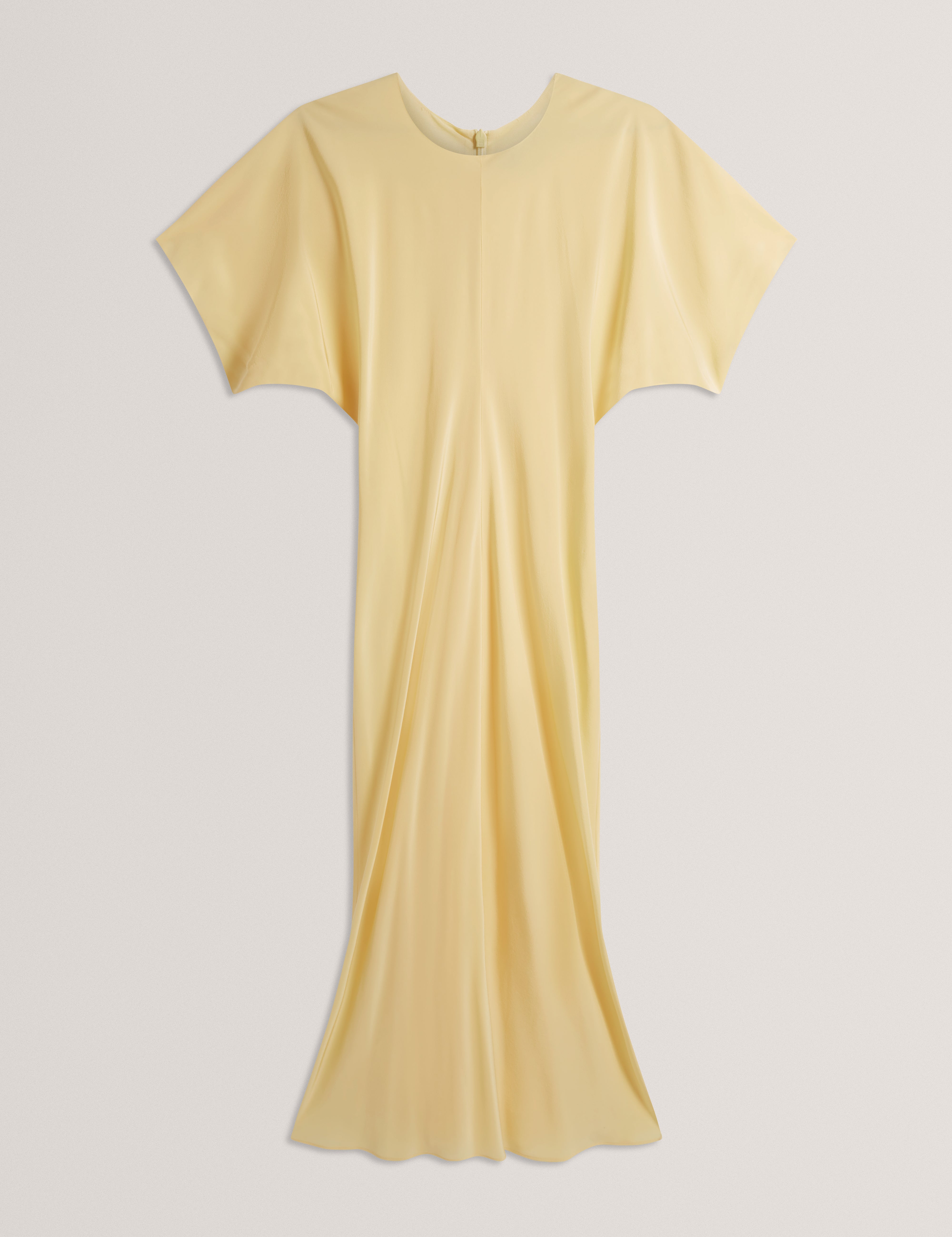 Maylei Slouch Sleeve Waisted Column Dress Lt-Yellow