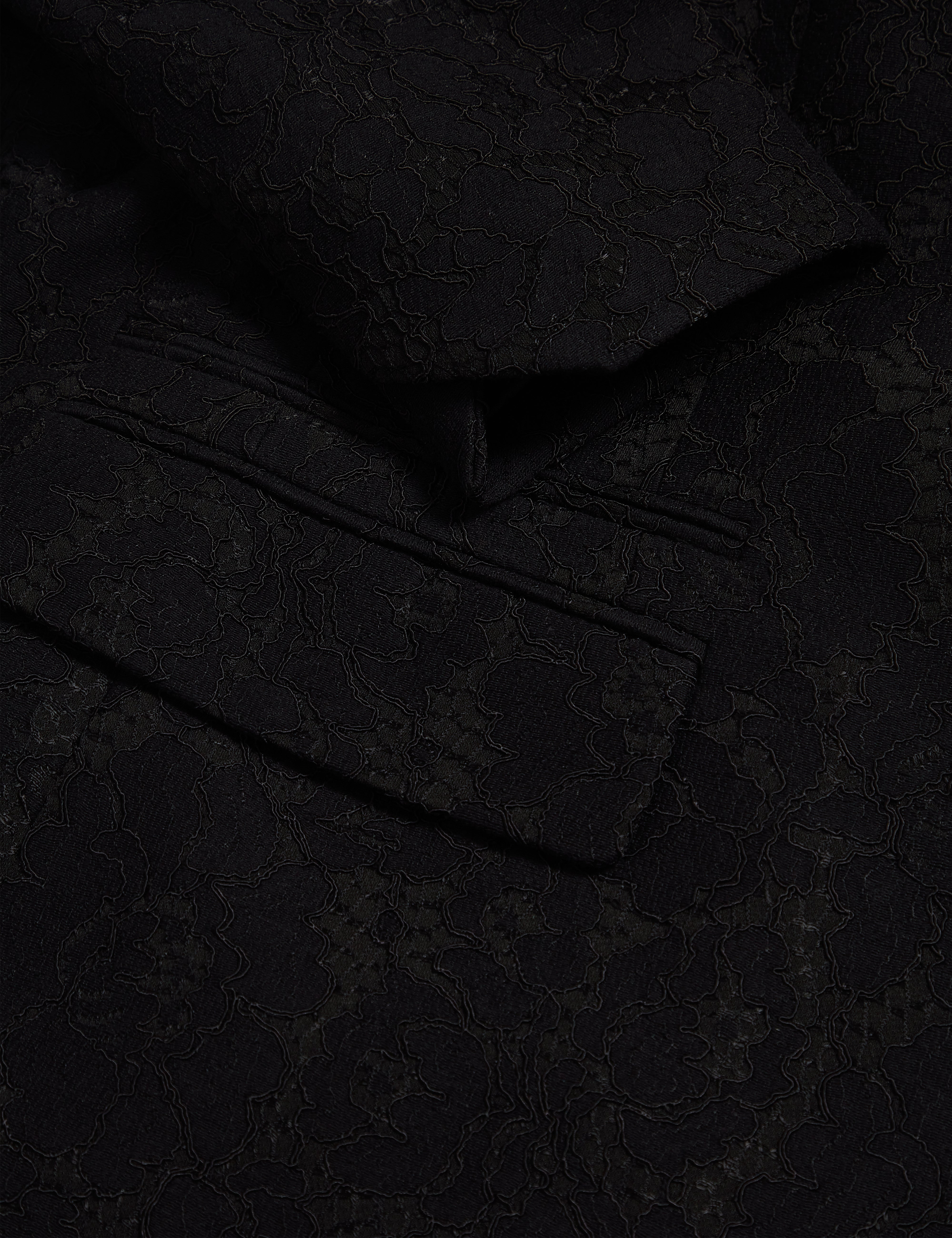 Merio Bonded Lace Sb Relaxed Blazer Black