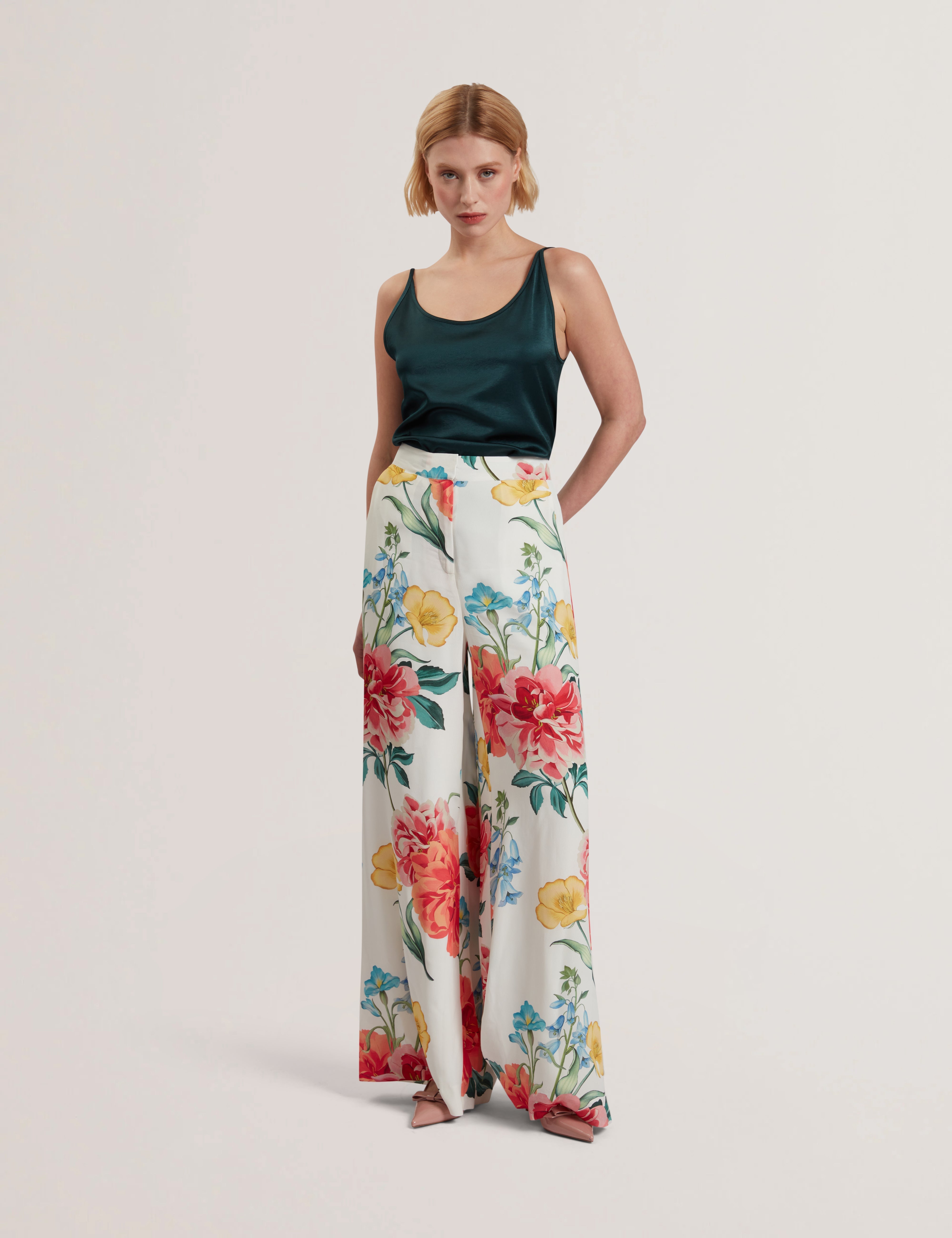Nymphat Printed Trouser White