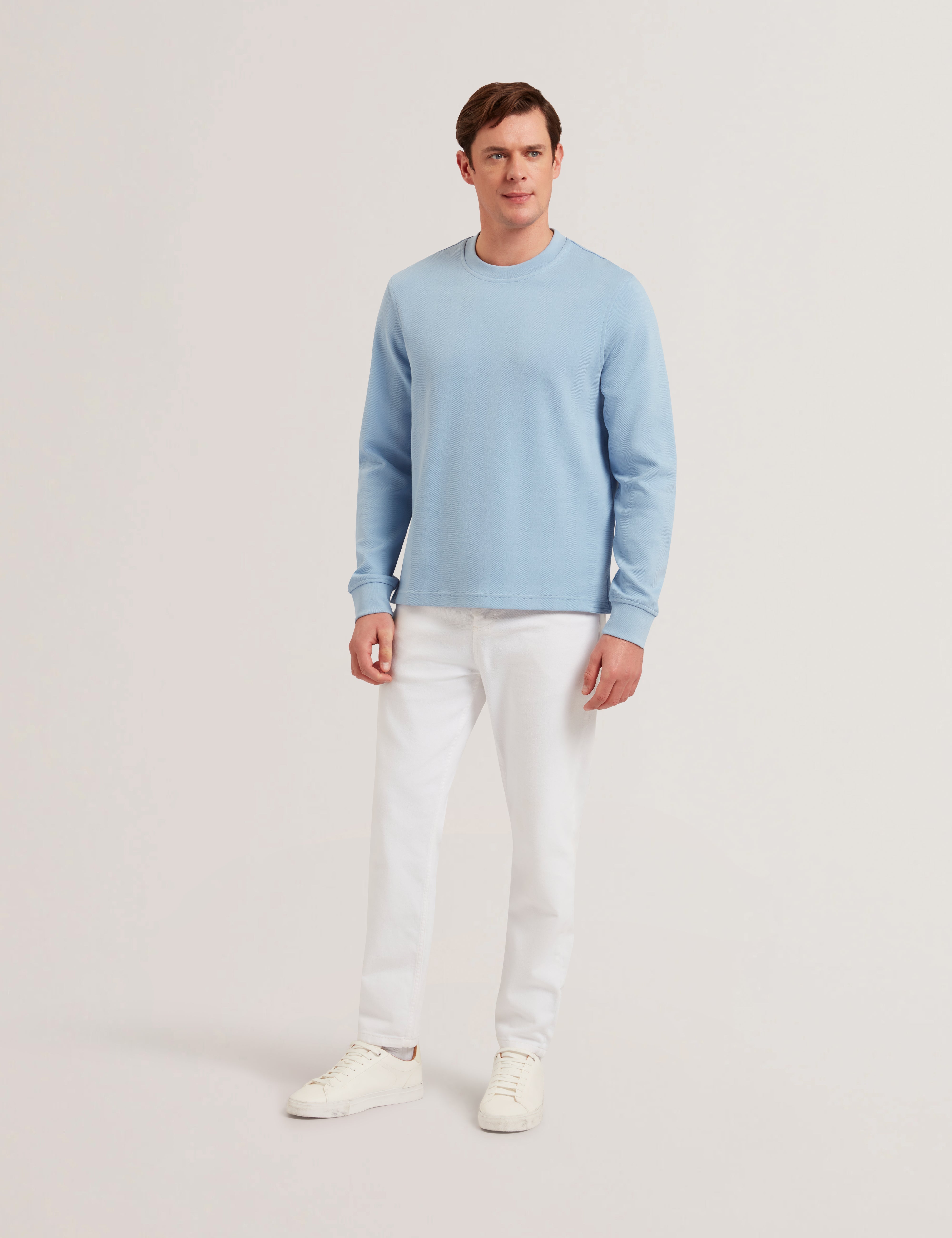 Sharply Ls Herringbone Sweatshirt Blue
