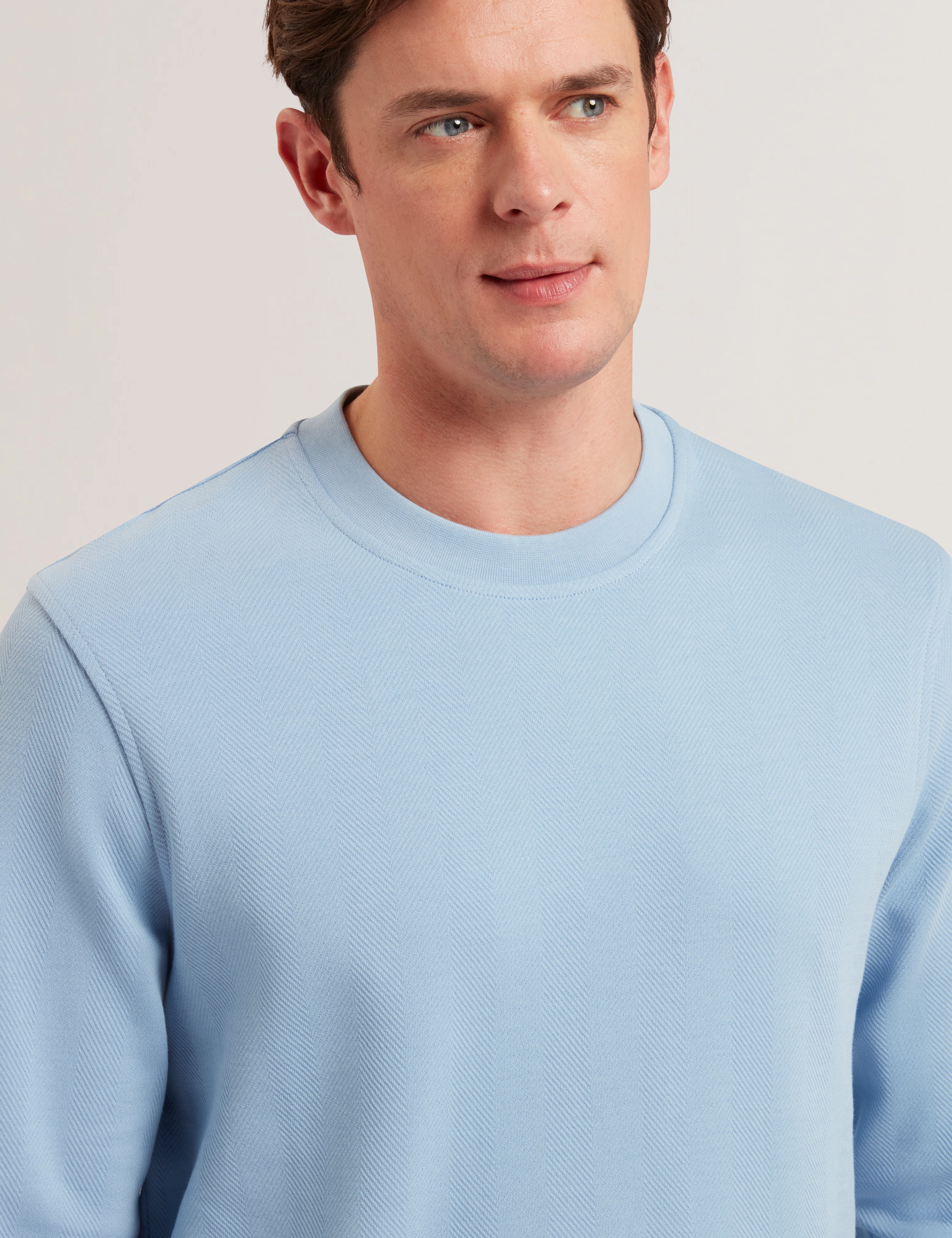 Sharply Ls Herringbone Sweatshirt Blue