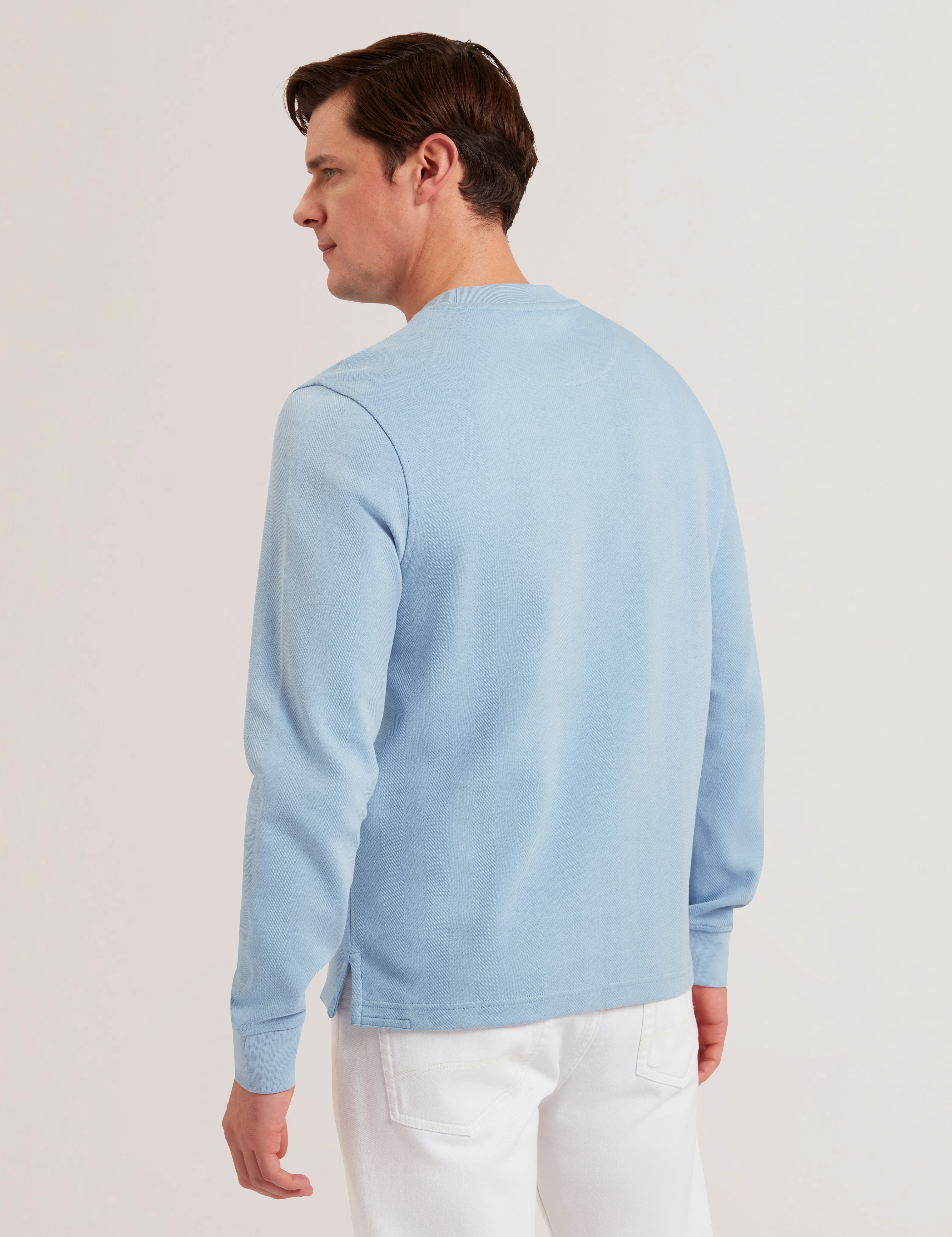 Sharply Ls Herringbone Sweatshirt Blue