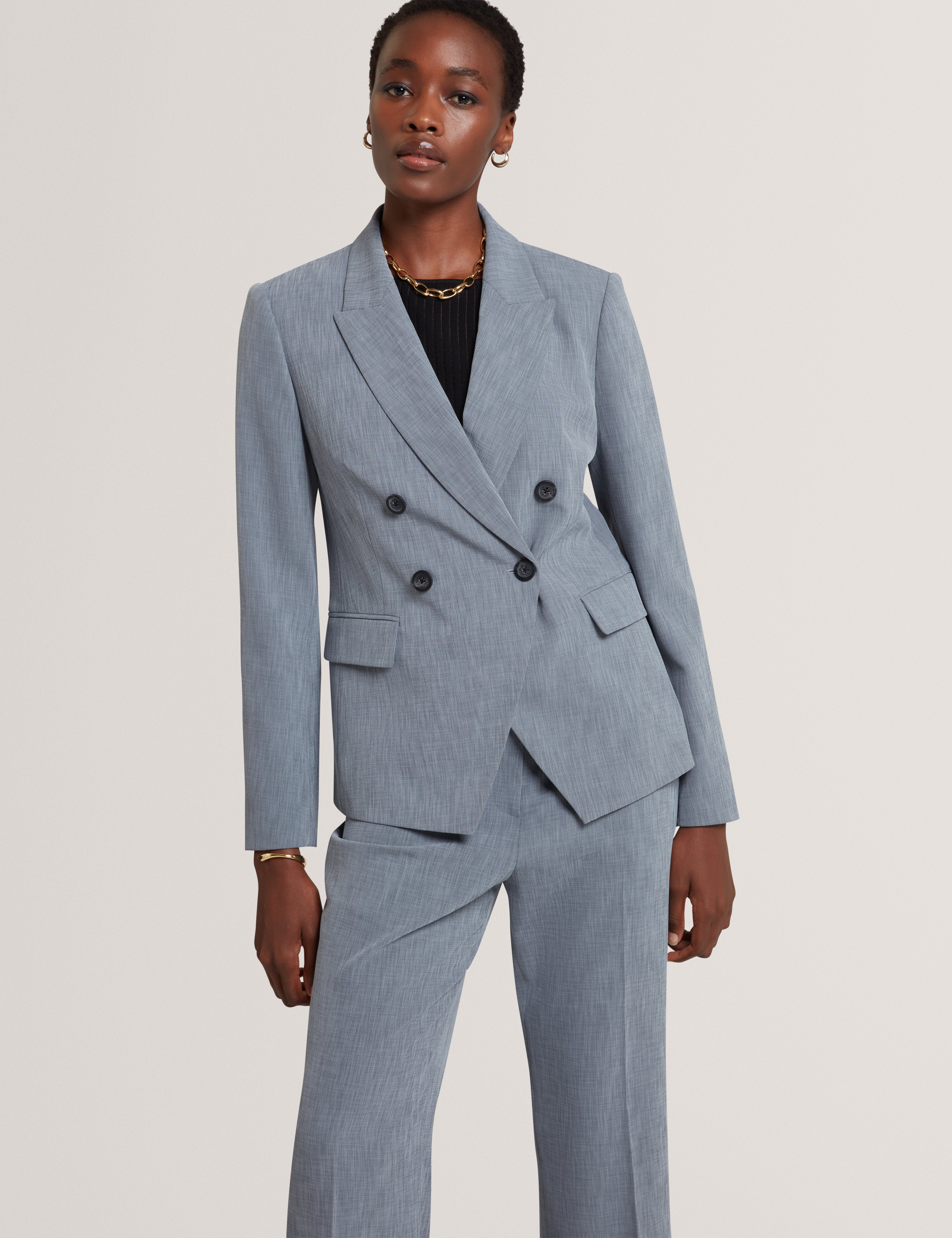 Brida Double Breasted Blazer Navy