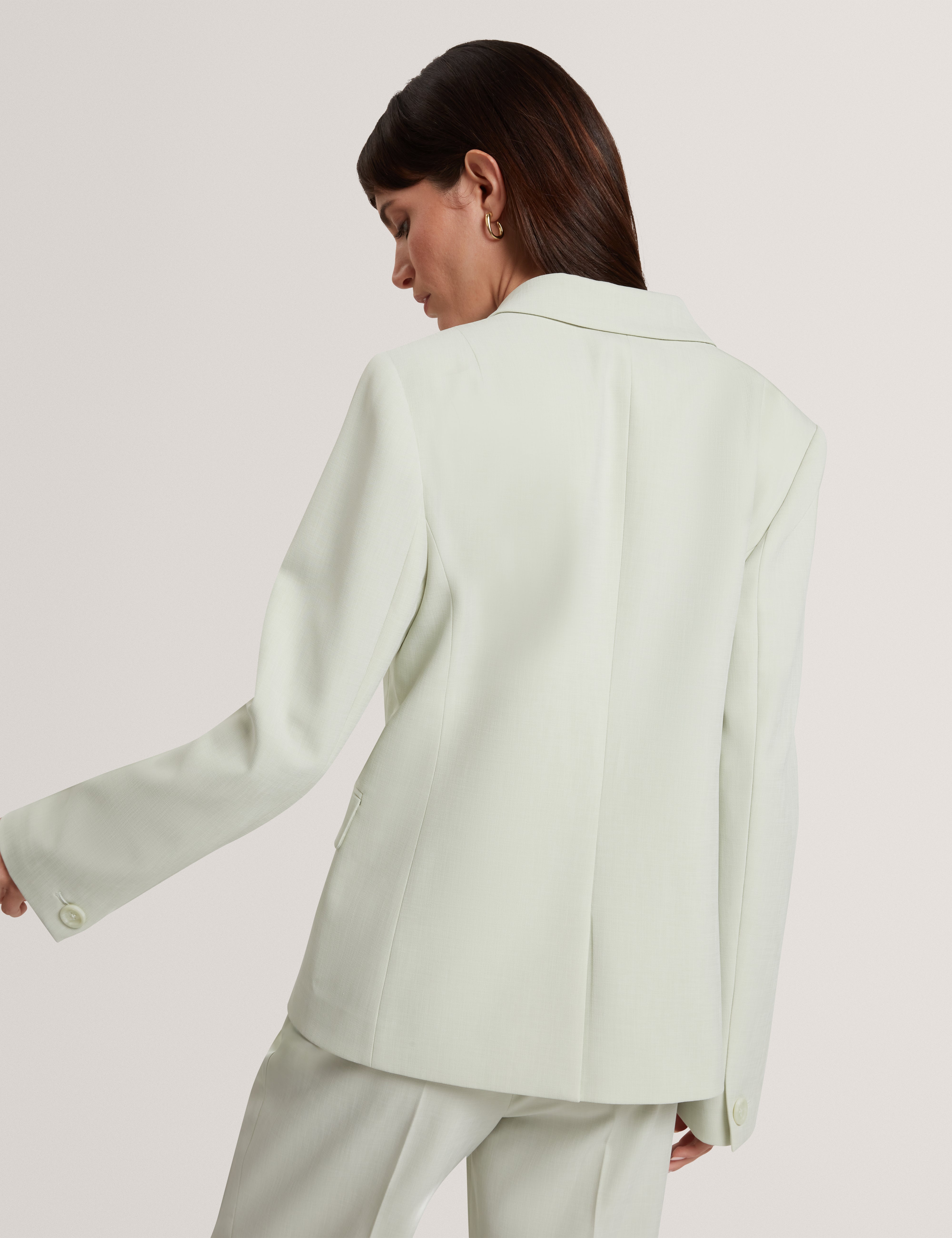 Brida Double Breasted Blazer Pl-Green