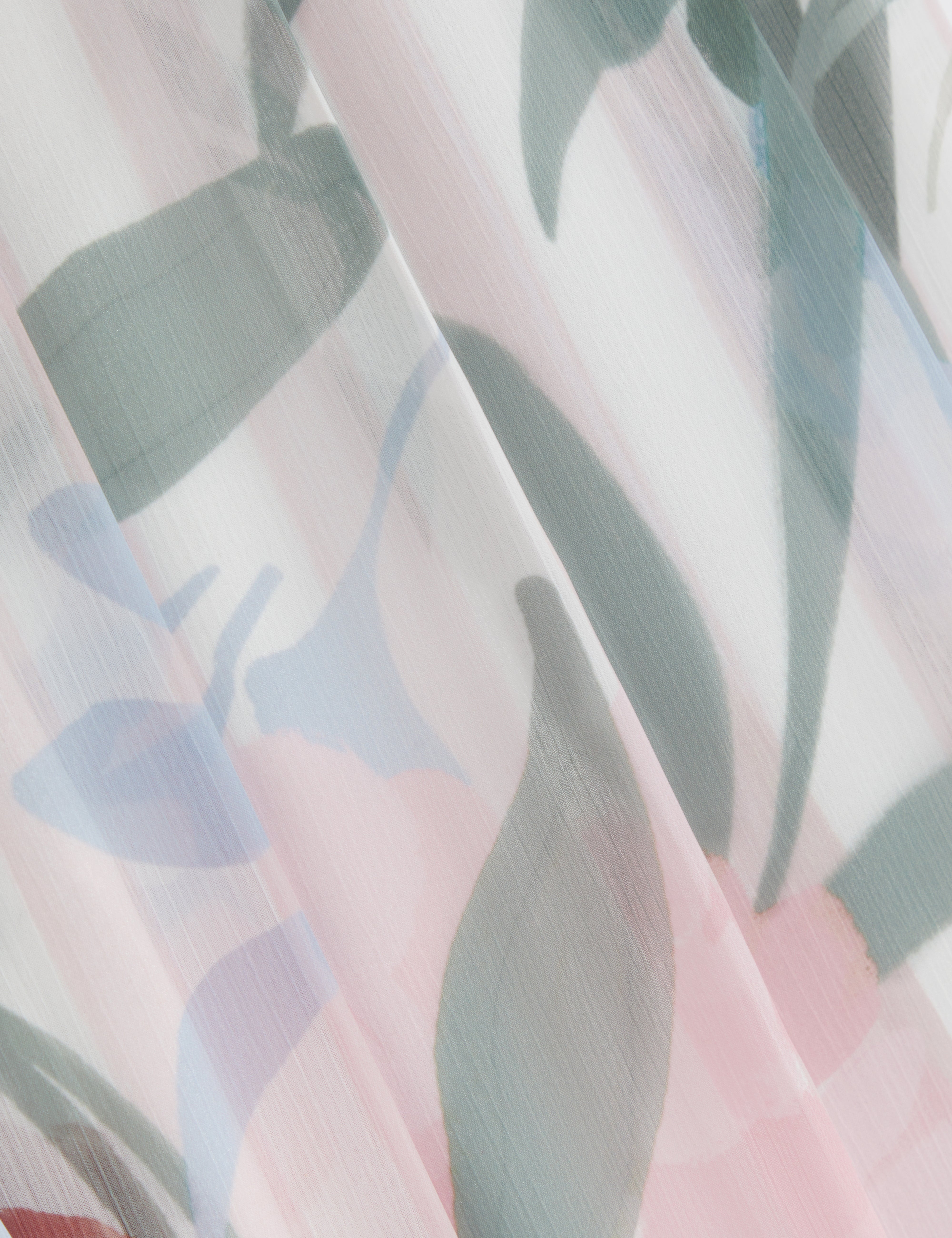 Hurta Printed Wide Leg Pleated Trouser Pink