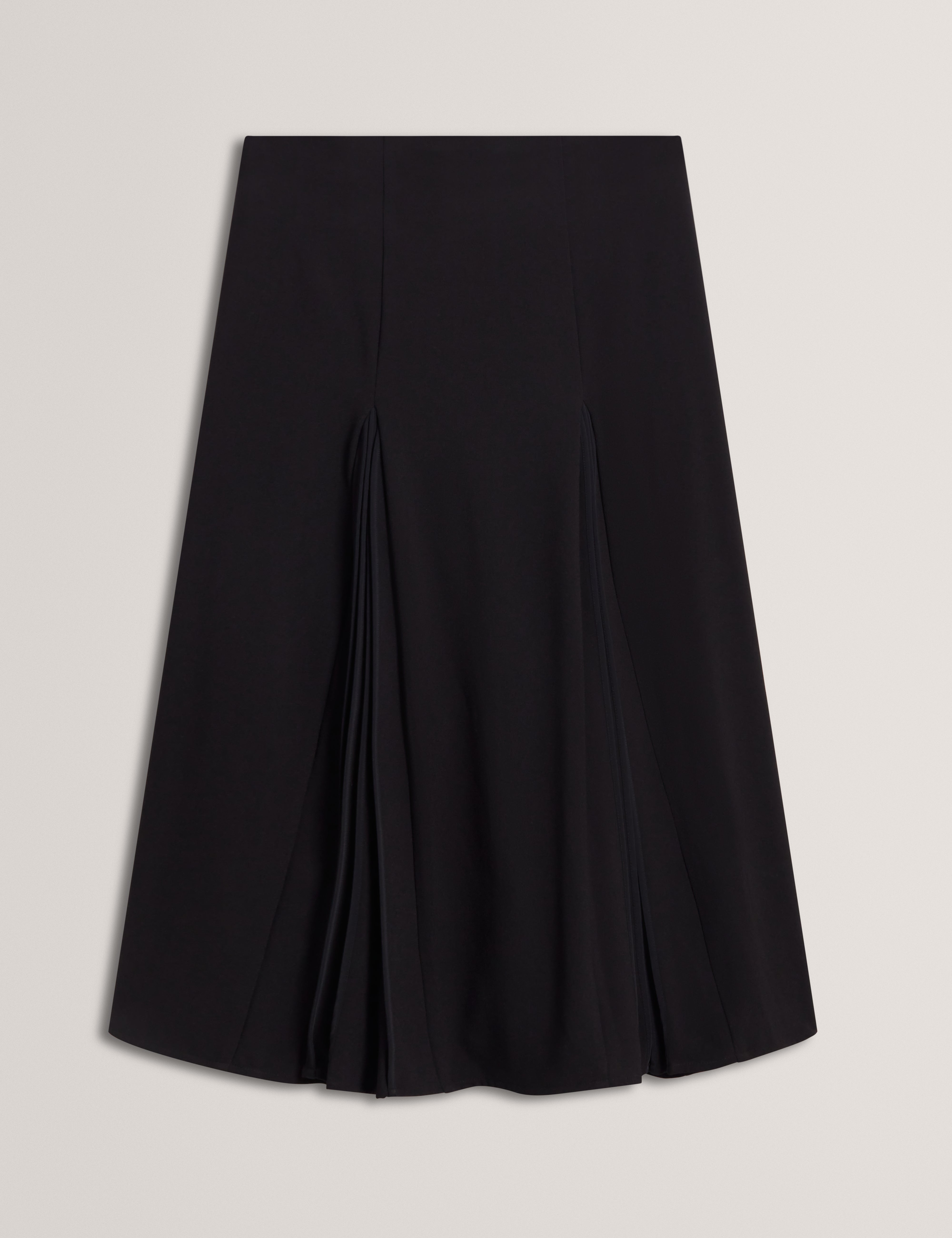 Deirva Midi Skirt With Pleat Detail Black