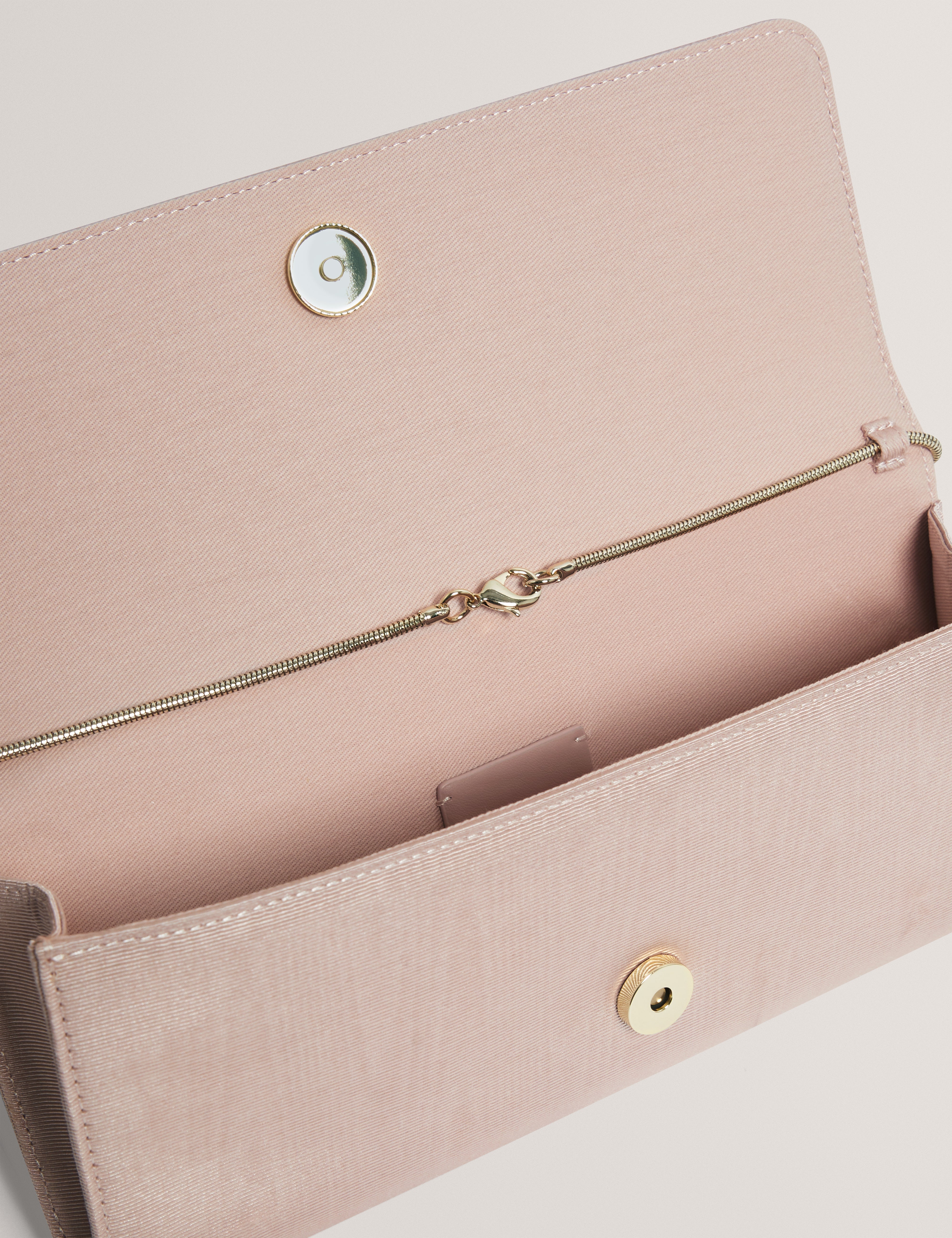 Maliisa Moire Baguette Clutch Bag Lt-Pink