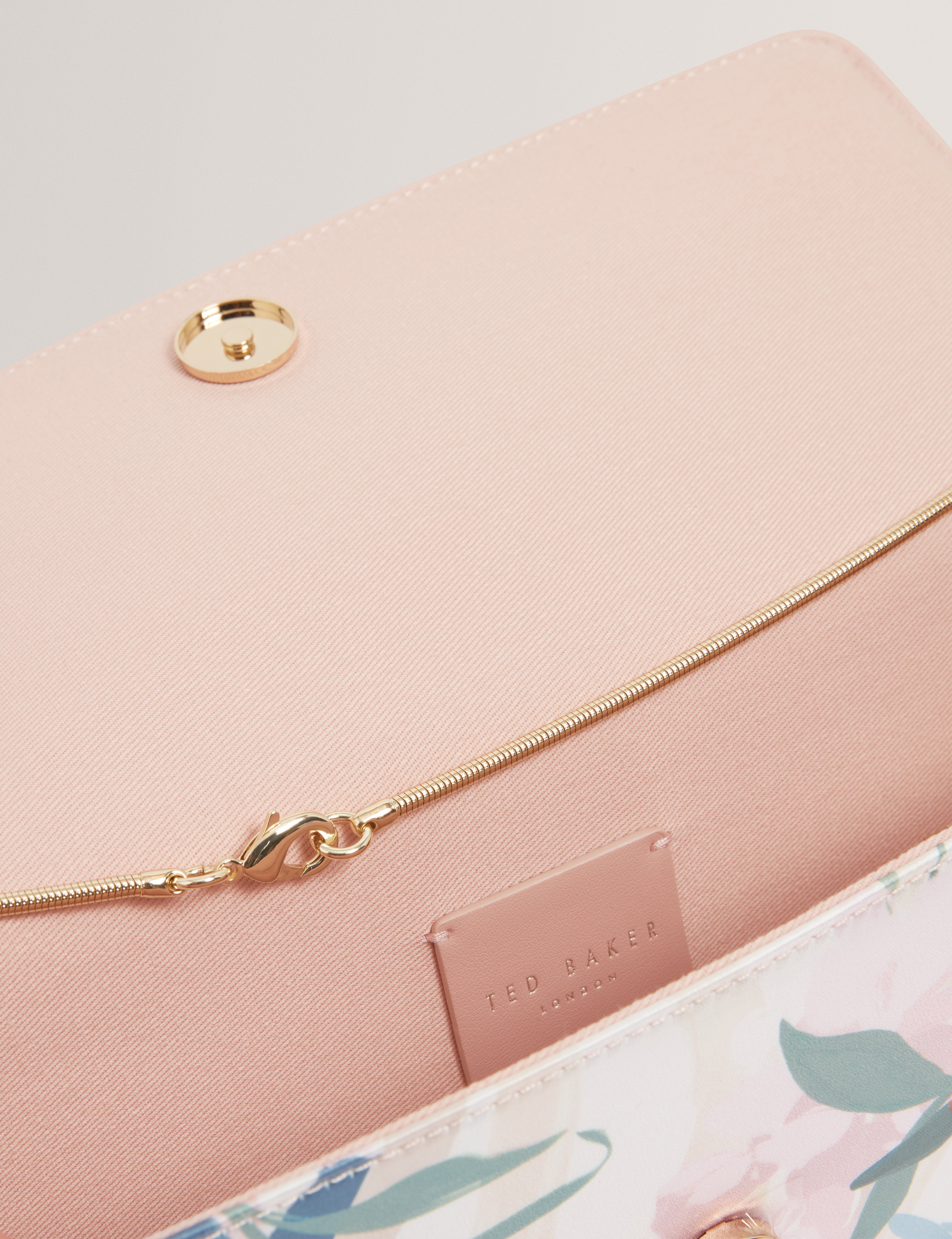 Meelena Floral Printed Baguette Clutch Bag Multicol