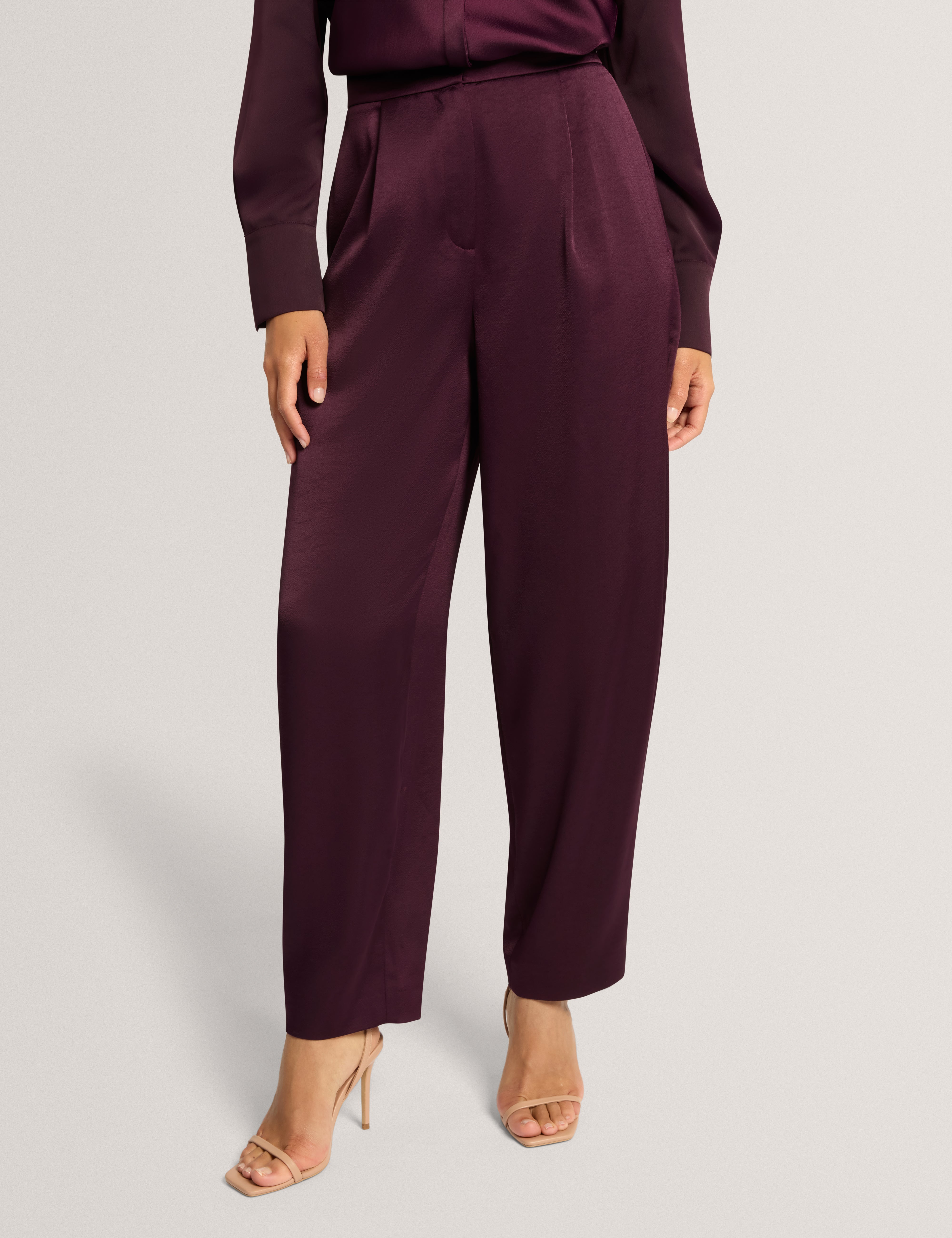 Chiira Barrel Leg Trouser Dp-Purple