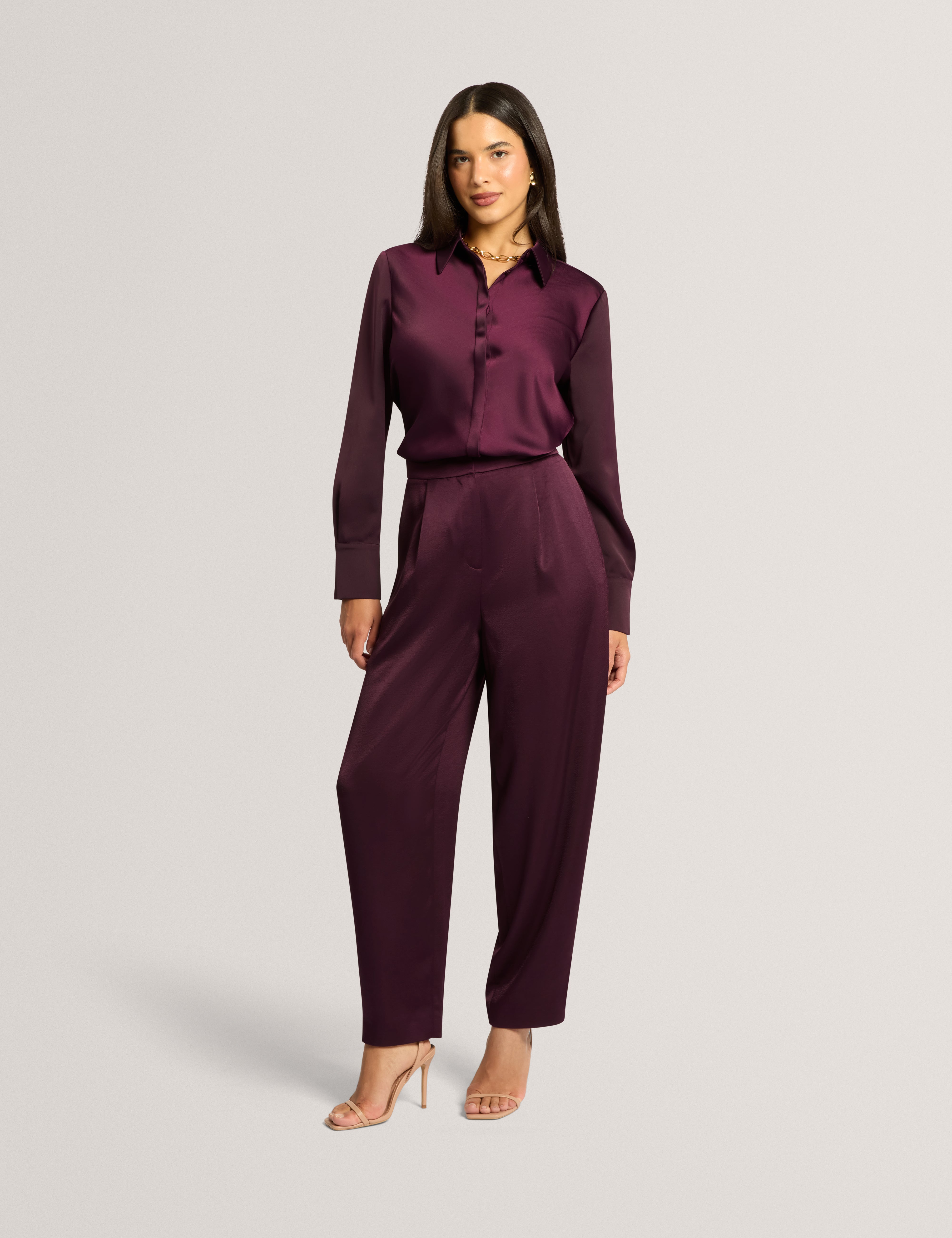 Chiira Barrel Leg Trouser Dp-Purple