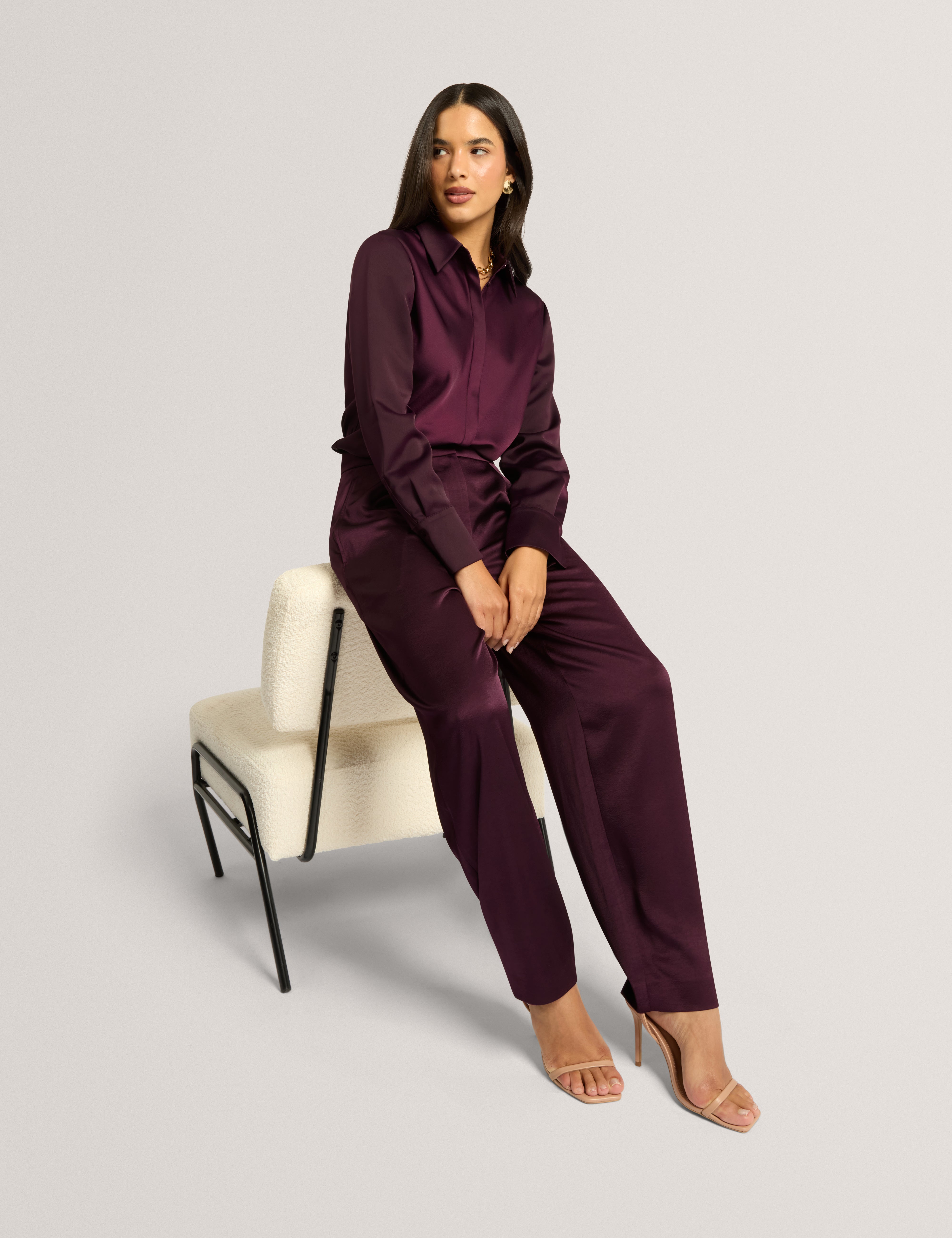 Chiira Barrel Leg Trouser Dp-Purple