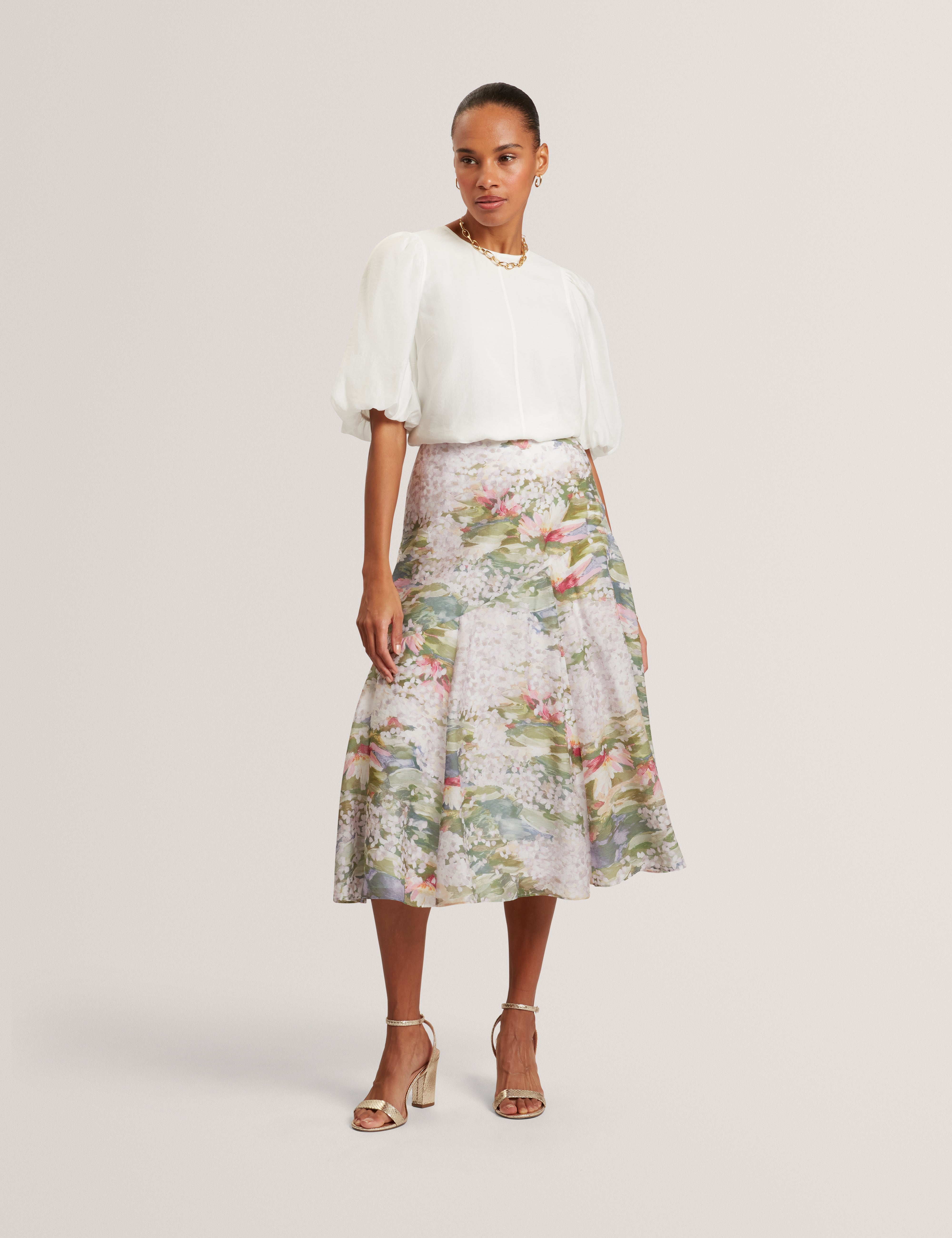 Elni Puff Sleeve Top Ivory