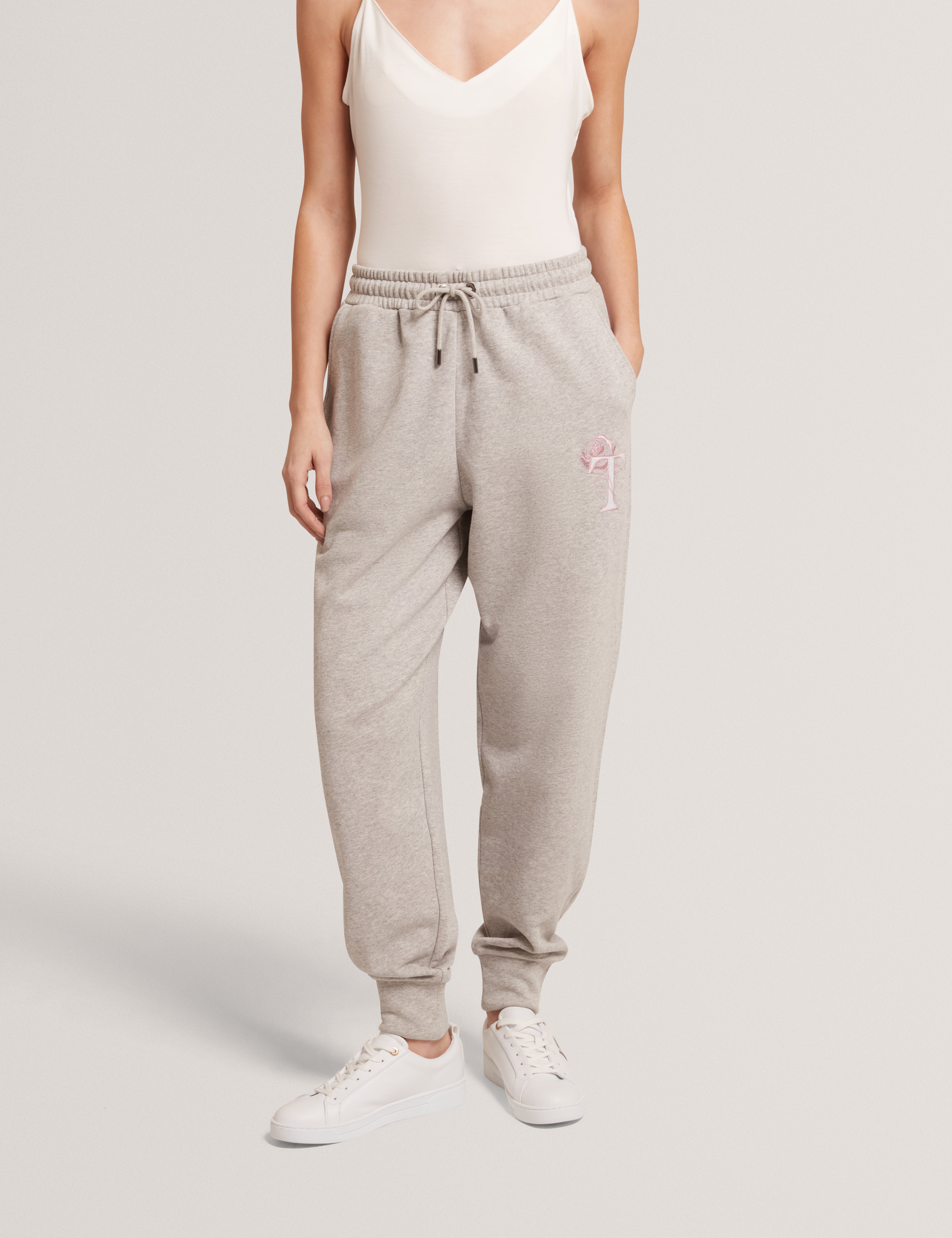 Calytri T Branded Barrel Leg Jogger Grey