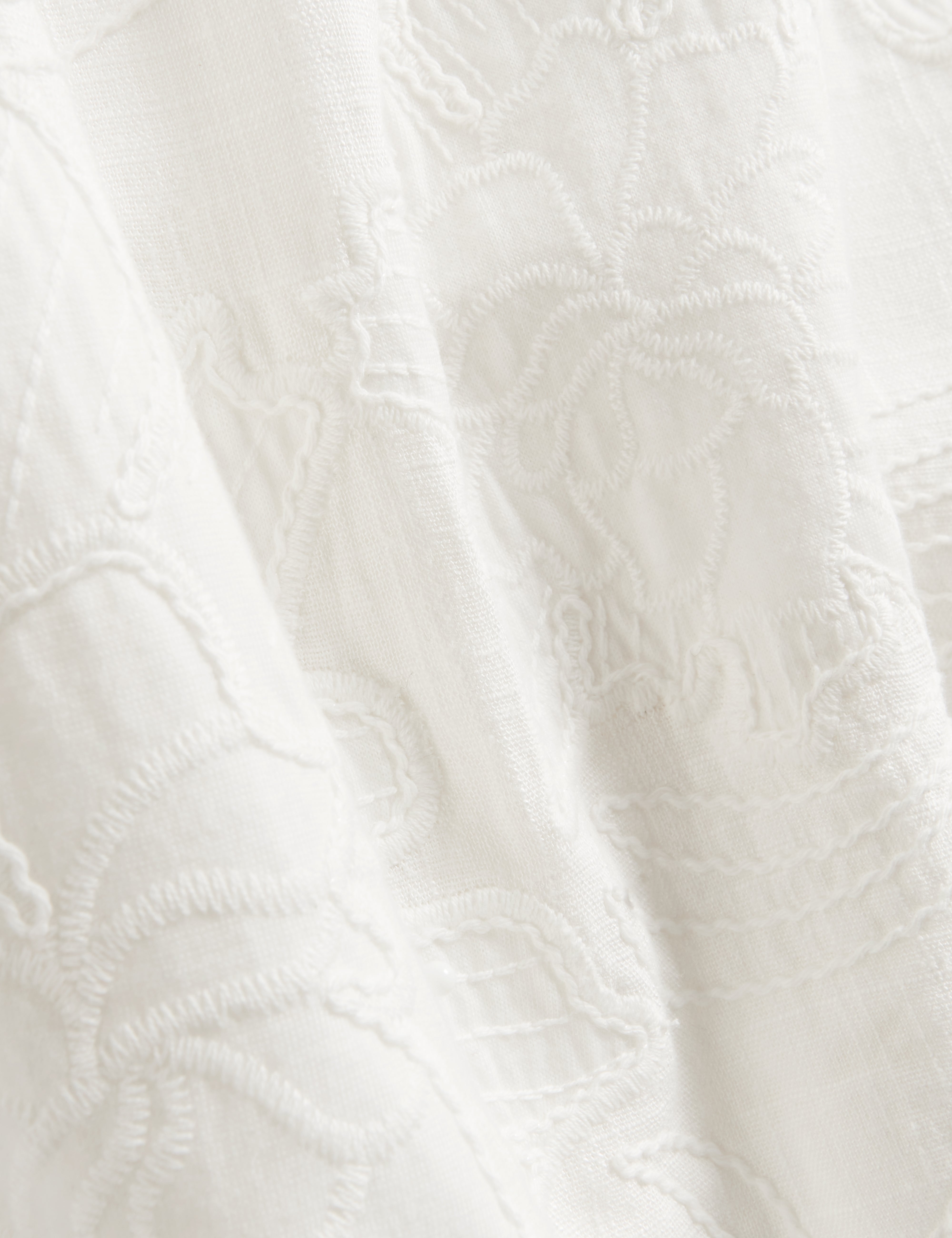 Embelia Embroidered Sleeveless Top White