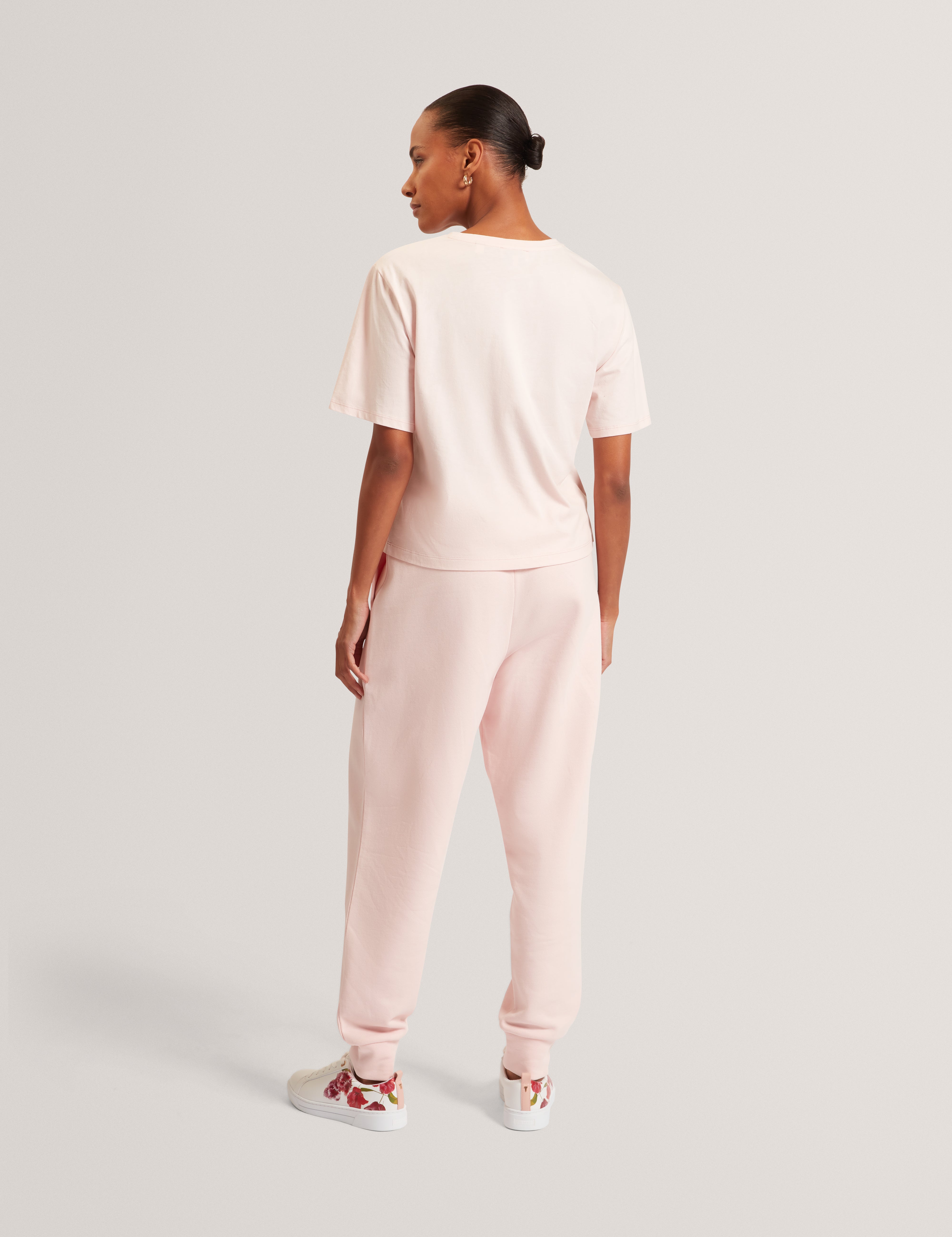 Lavende Ted Baker Branded Boxy T-Shirt Pink