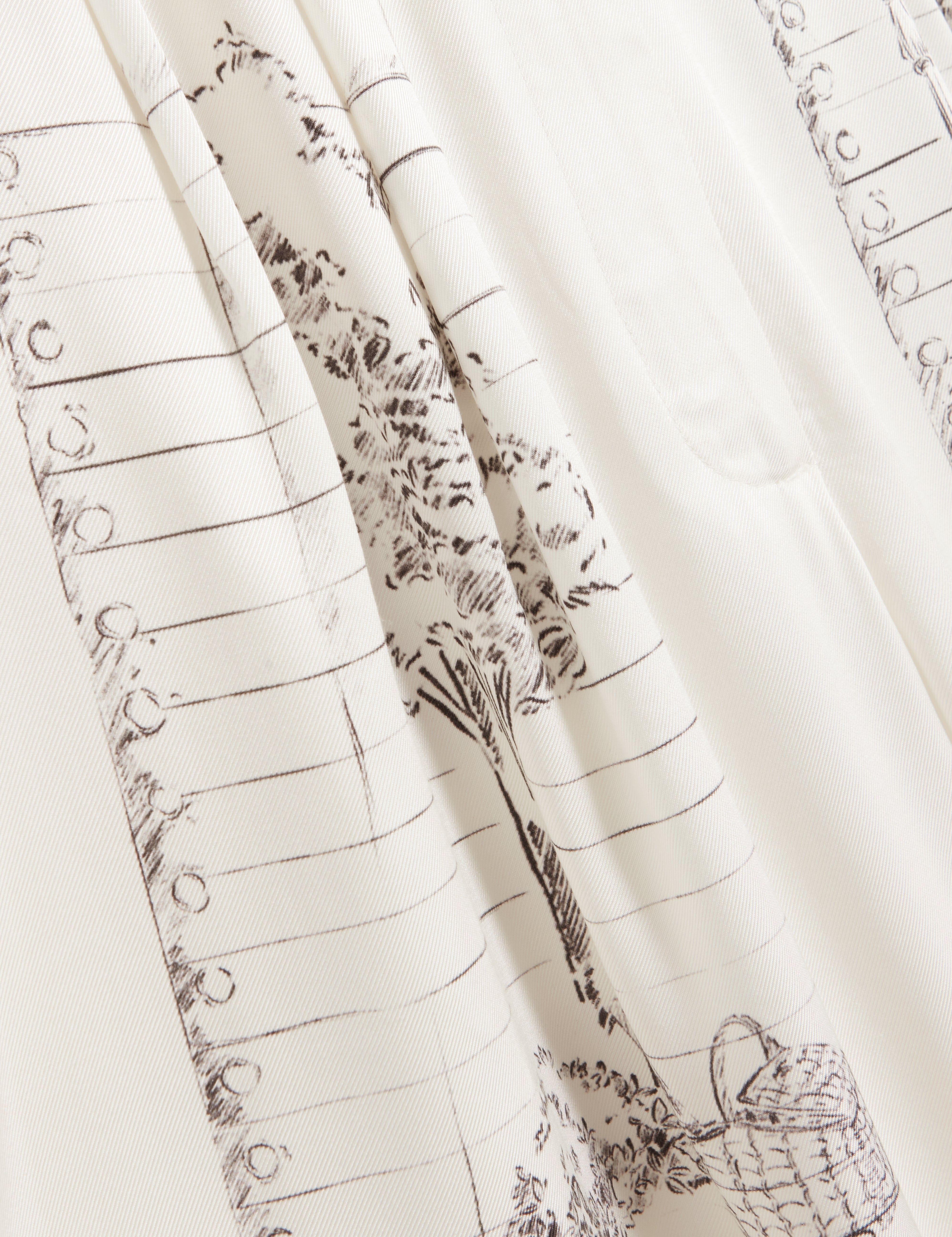 Busca Printed Wide Leg Trouser Ivory