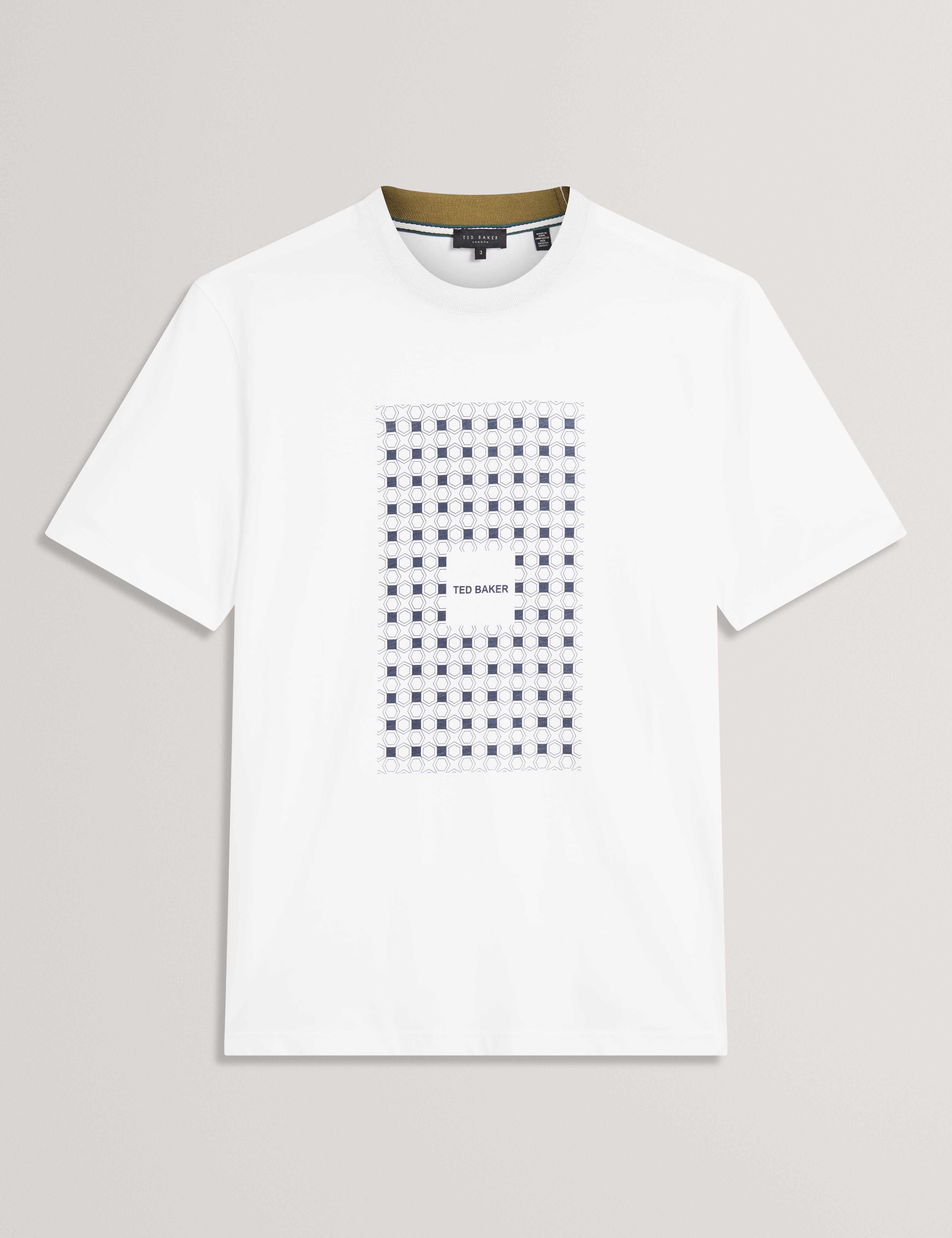 Mccourt Short Sleeve Box Print T-Shirt White