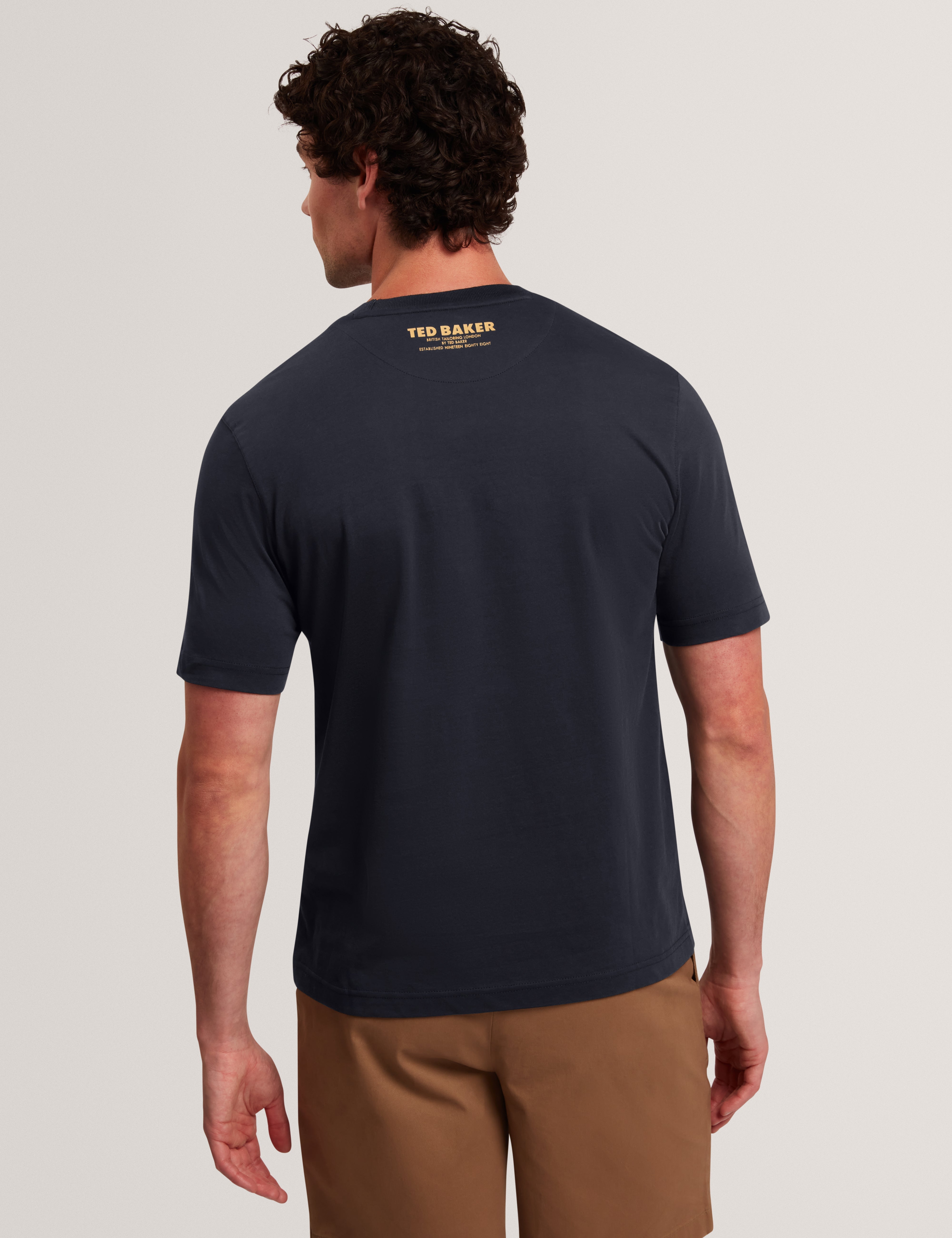 Crawley Ss Graphic Box Floral T-Shirt Navy