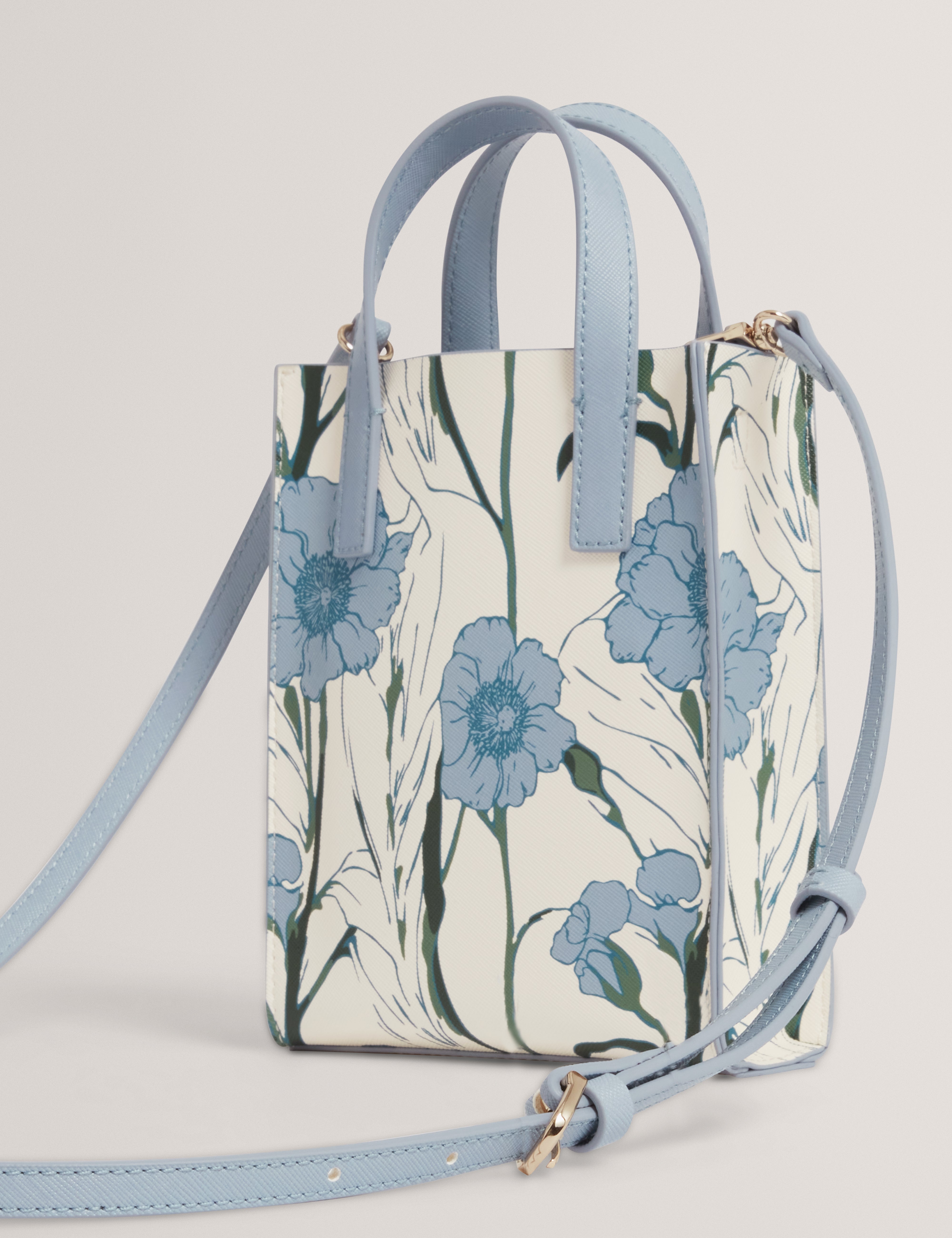 Taecon Floral Print Mini Icon Bag White