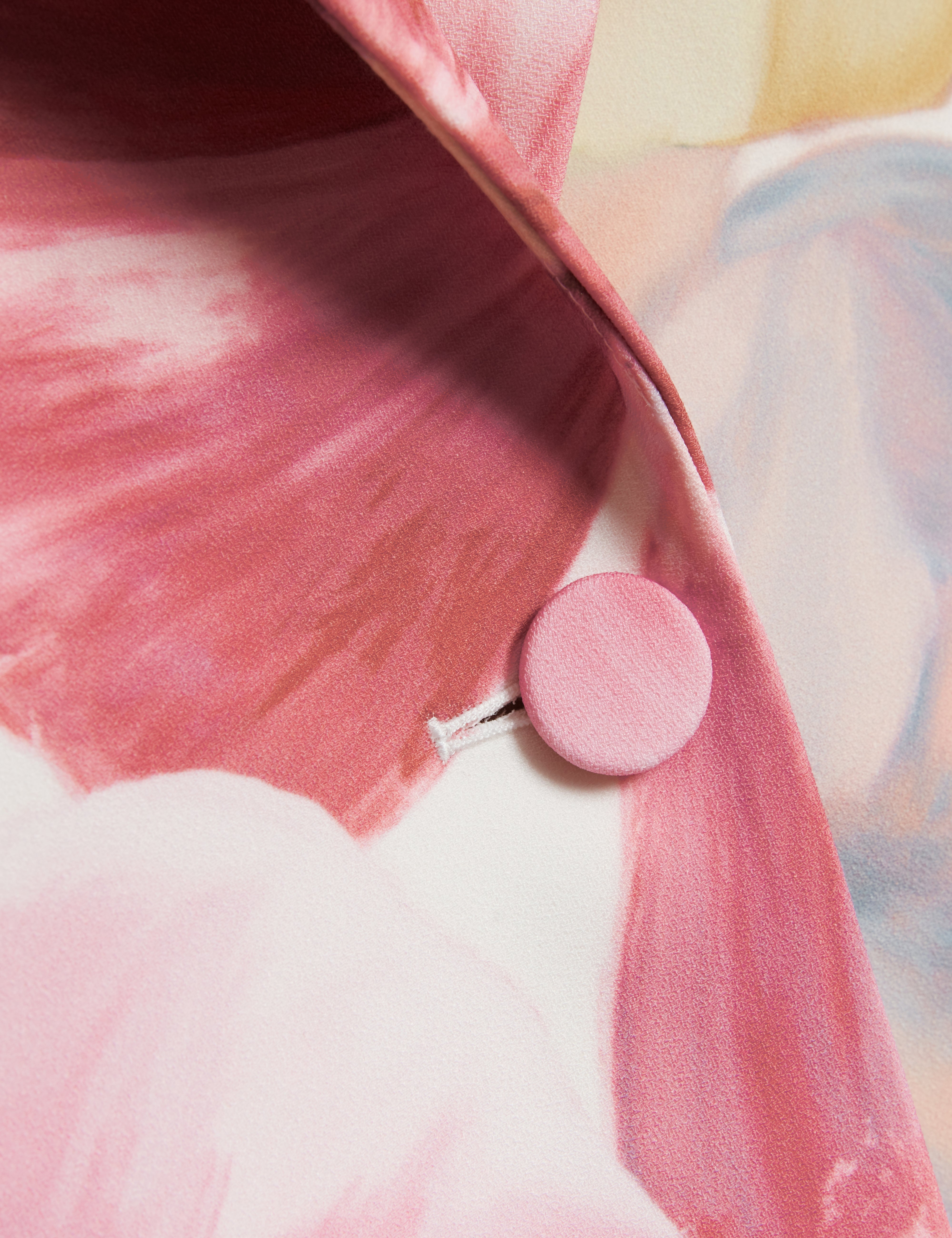 Tabeya Floral Printed Sleeveless Tailored Blazer Ivory