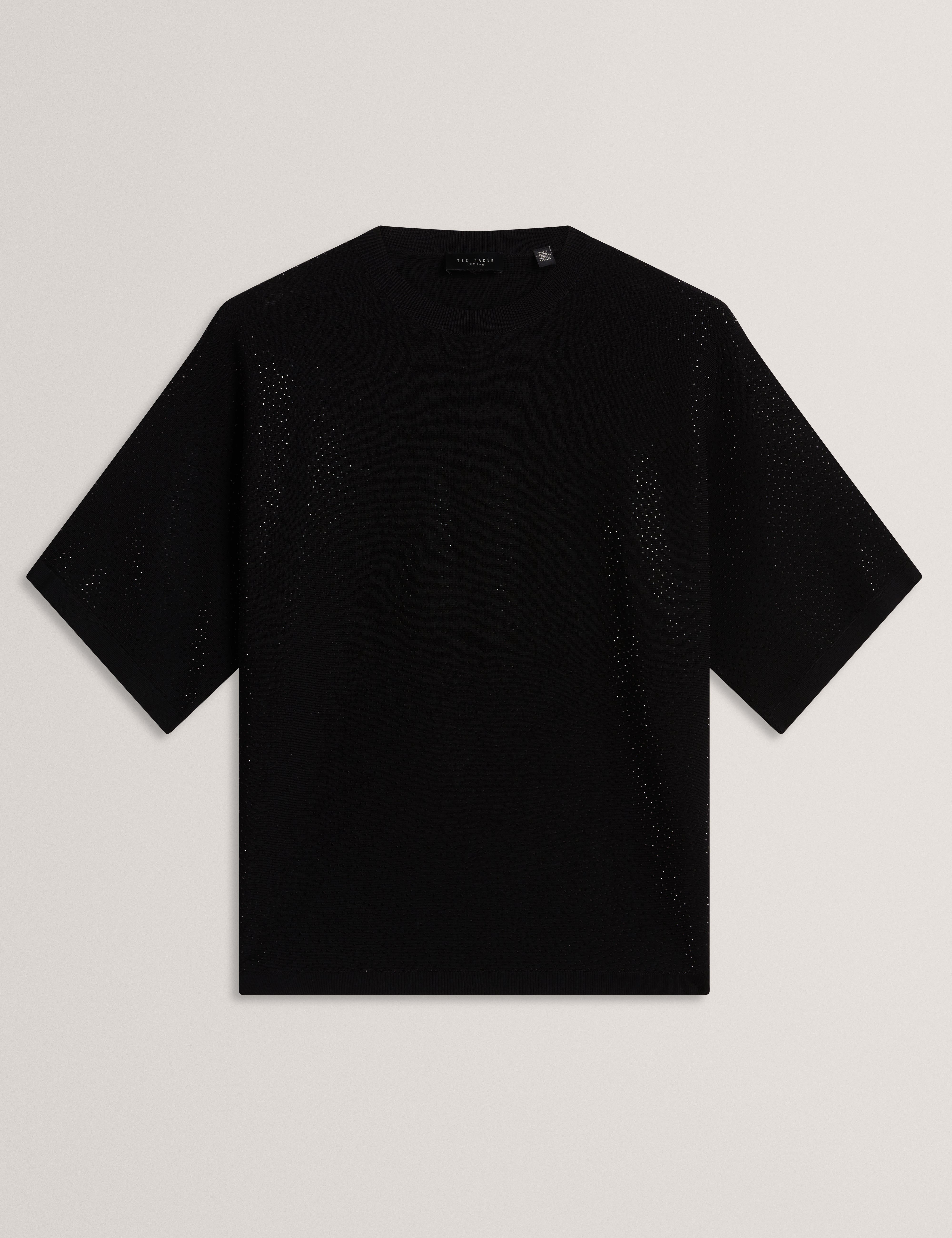 Maiva Hot Fix Knitted Top Black