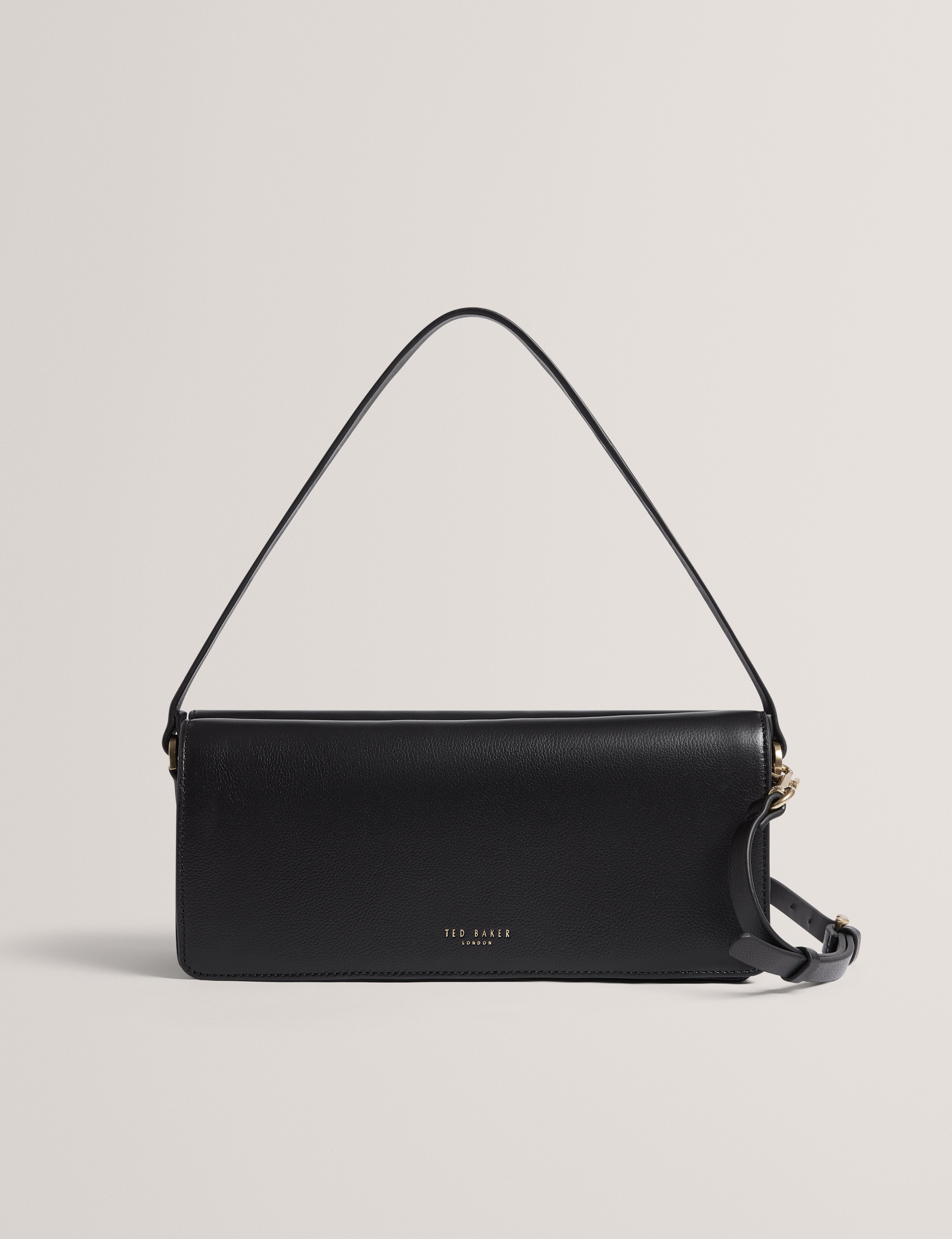 Tylora Casual Leather Shoulder Bag Black